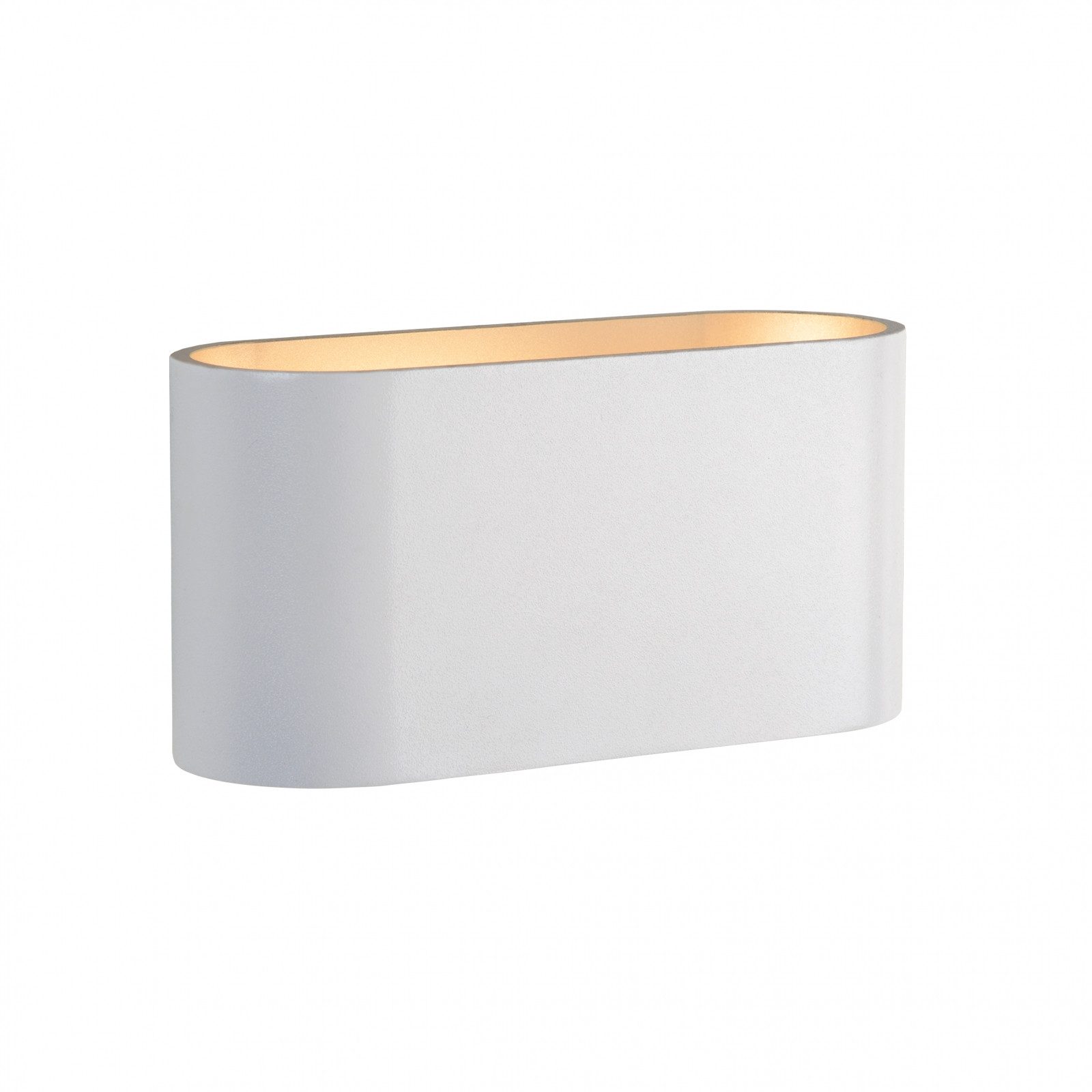 Spectrum LED Wandleuchte LED Wandleuchte G9 Innen weiß matt & Gold IP20 Up & Down max.6W oval, Kein Leuchtmittel enthalten, Up & Down, auf & ab, oval