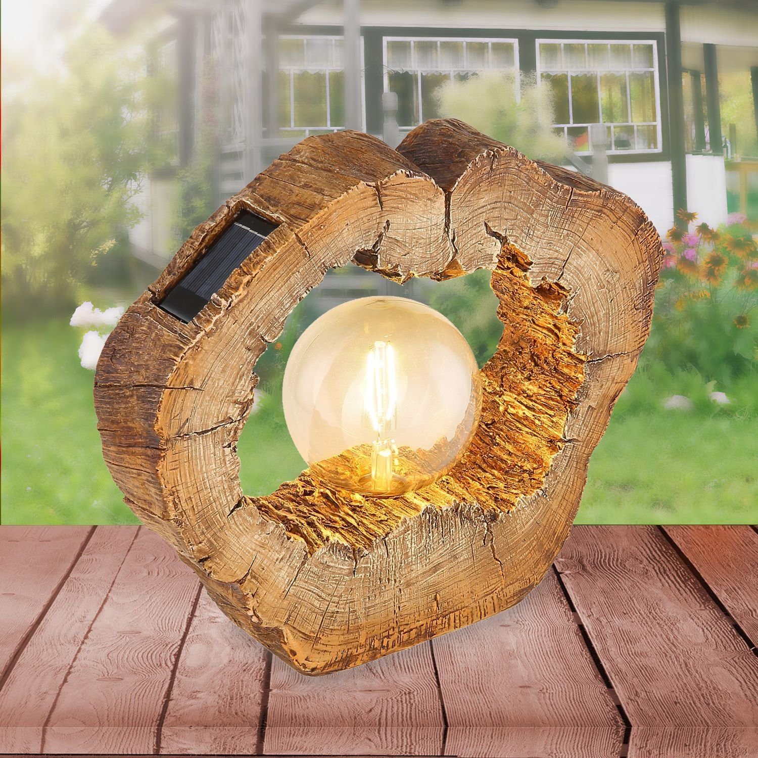 bmf-versand LED Solarleuchte Solarleuchte Garten Baumstamm günstig online kaufen
