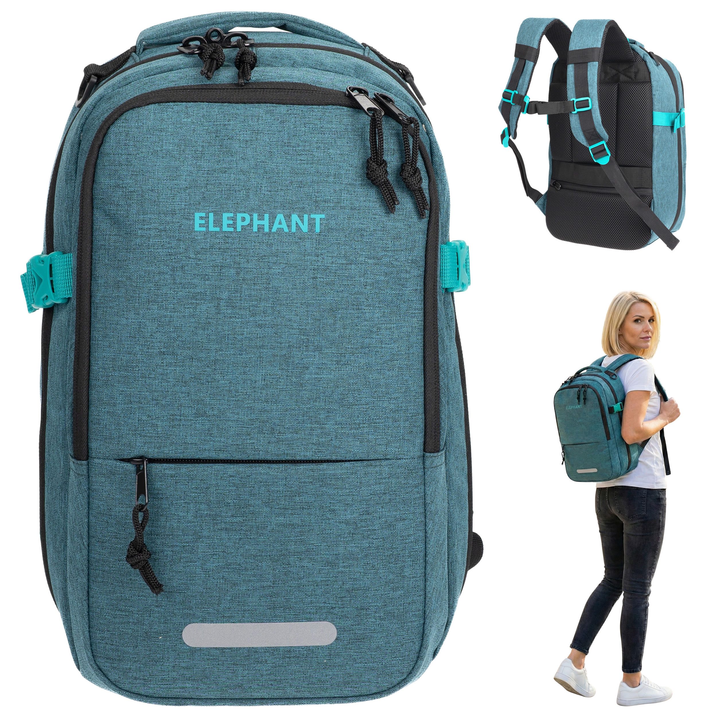 ELEPHANT Rucksack Flugzeug Handgepäck Damen Herren 40x25x20 cm Ryanair, Kabine Reise Reiserucksack Daypack 20 L Gepäck Travel small