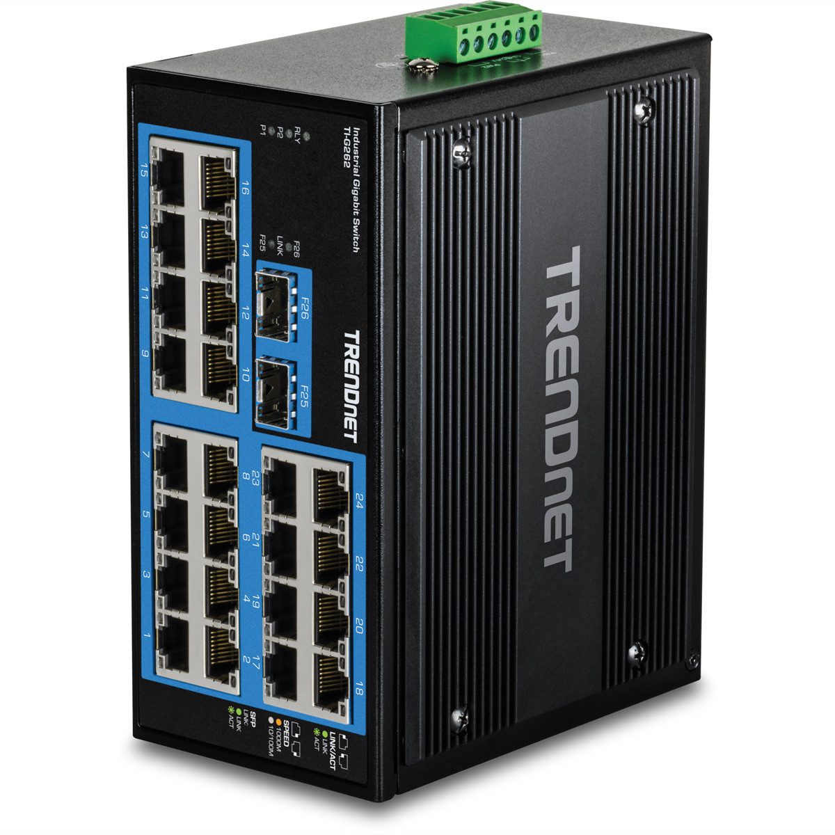 TI-G262 DIN-Rail Switch Netzwerk-Switch