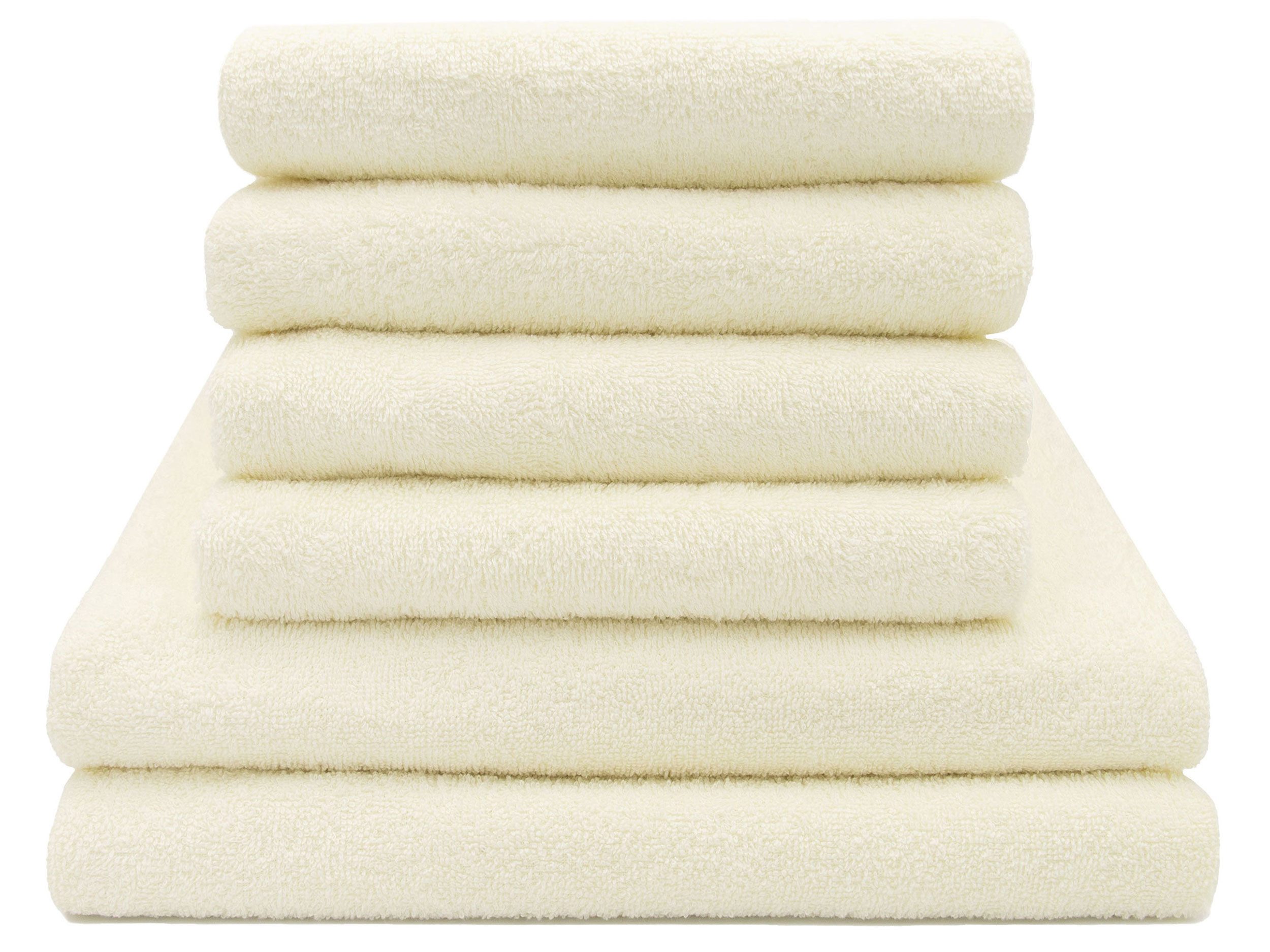 ZOLLNER Handtuch Set, Walkfrottier (6-St), 100% Baumwolle, vom Hotelwäschespezialisten