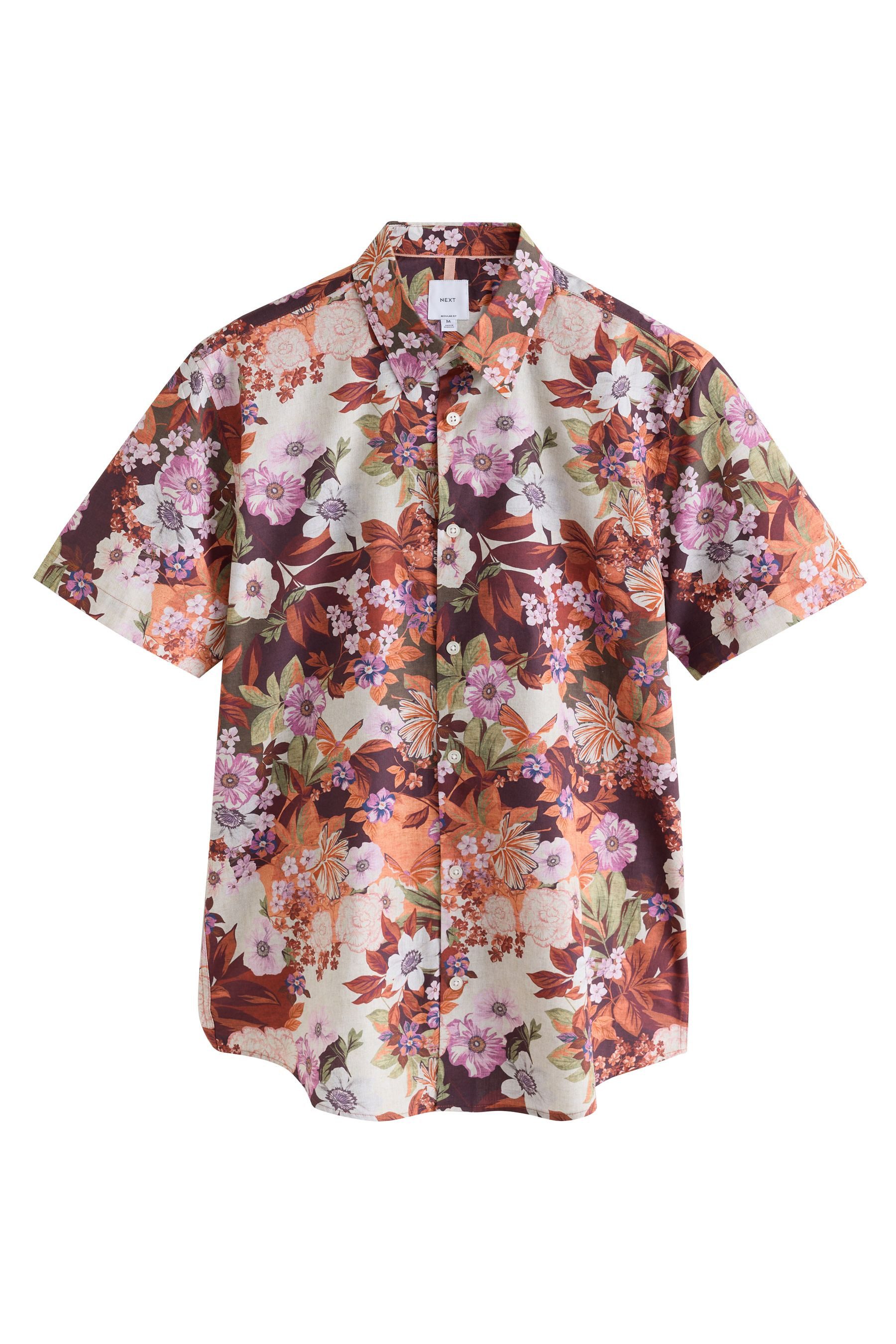 Kurzarmhemd Regular Fit Kurzarmhemd mit Texta-Print