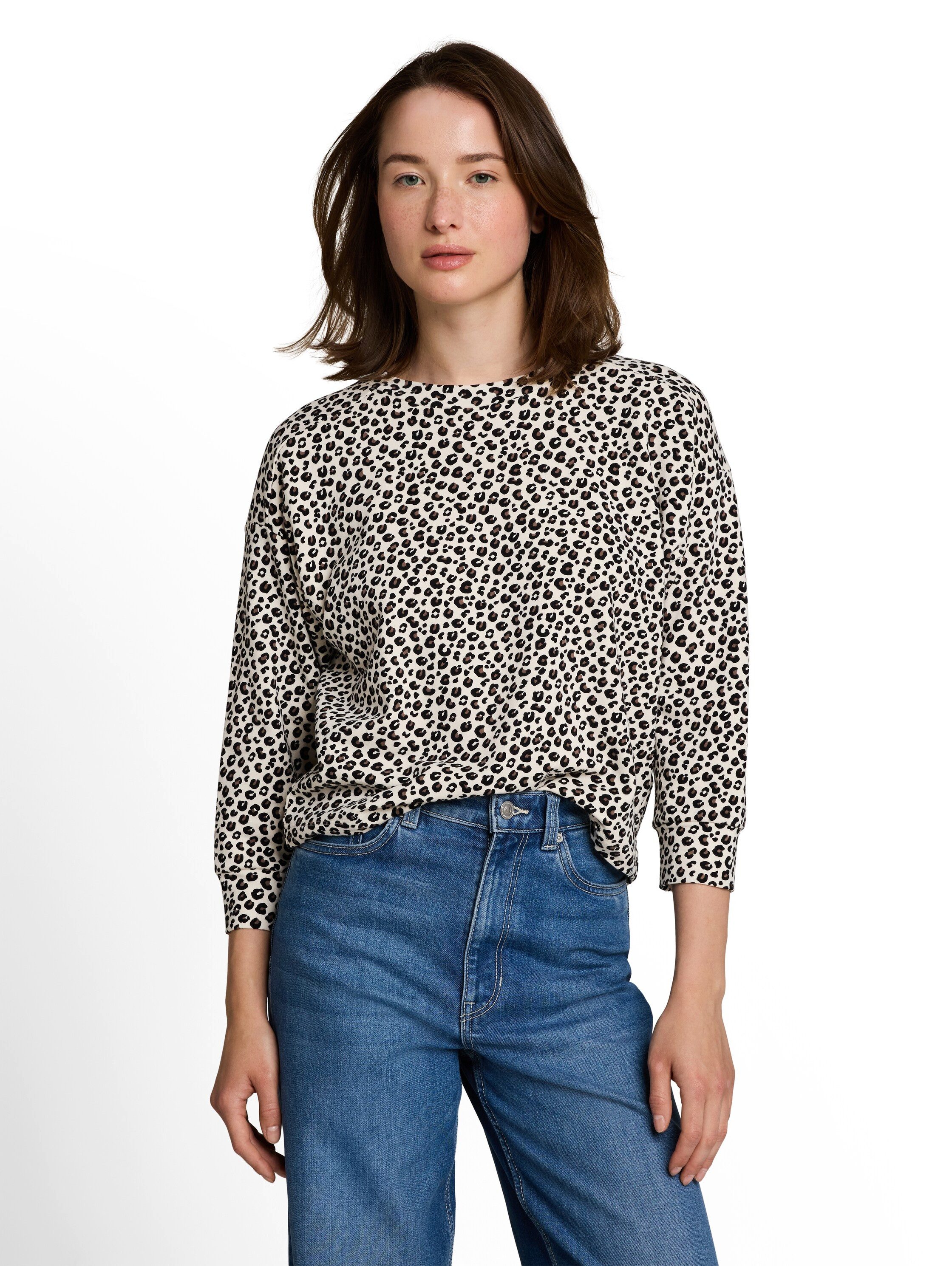 TOM TAILOR Denim Sweatshirt mit All-Over Print