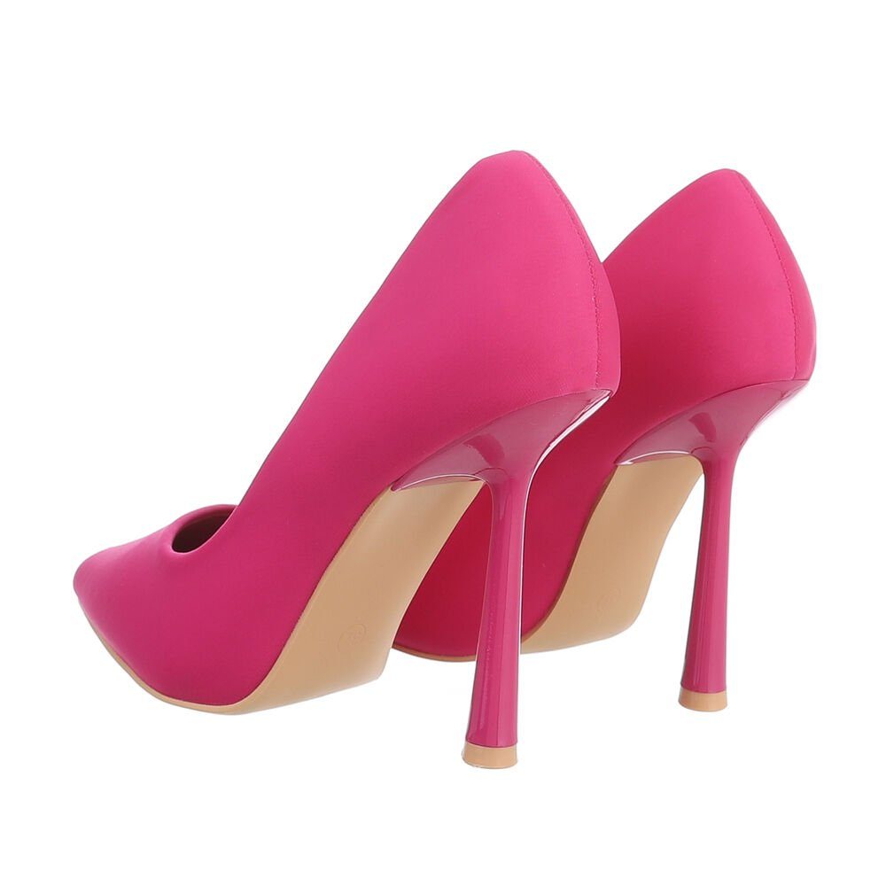 Elegant Pink Heel Pfennig-/Stilettoabsatz Ital-Design in Damen High High-Heel-Pumps Abendschuhe Pumps