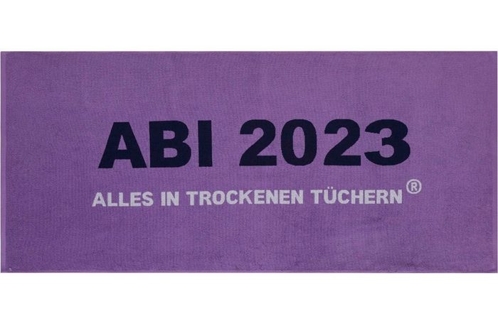 Egeria Strandtuch ABI 2023 Frottier (1-St) 75x180 cm "ABI 2023-Alles in trockenen Tüchern&quot