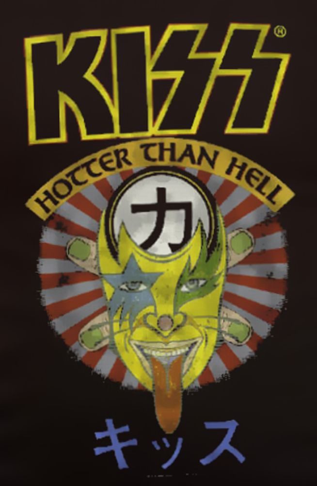 Kiss Print-Shirt KISS T-Shirt Hotter than Hell S M L XL schwarz