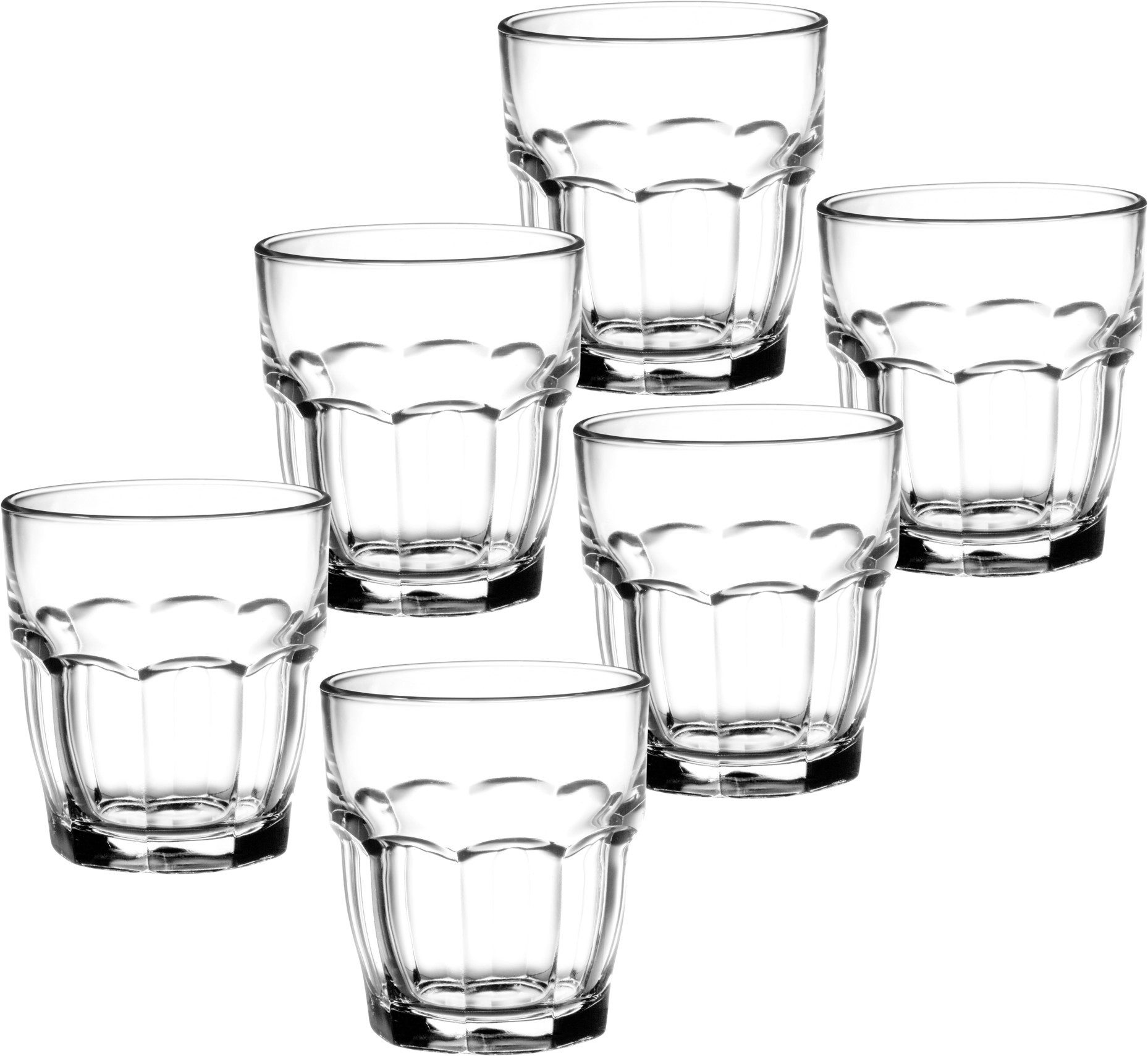 Emilja Whiskyglas Rock Bar Wasserglas 27cl - 6 Stück - Wasserglas, stapelbar