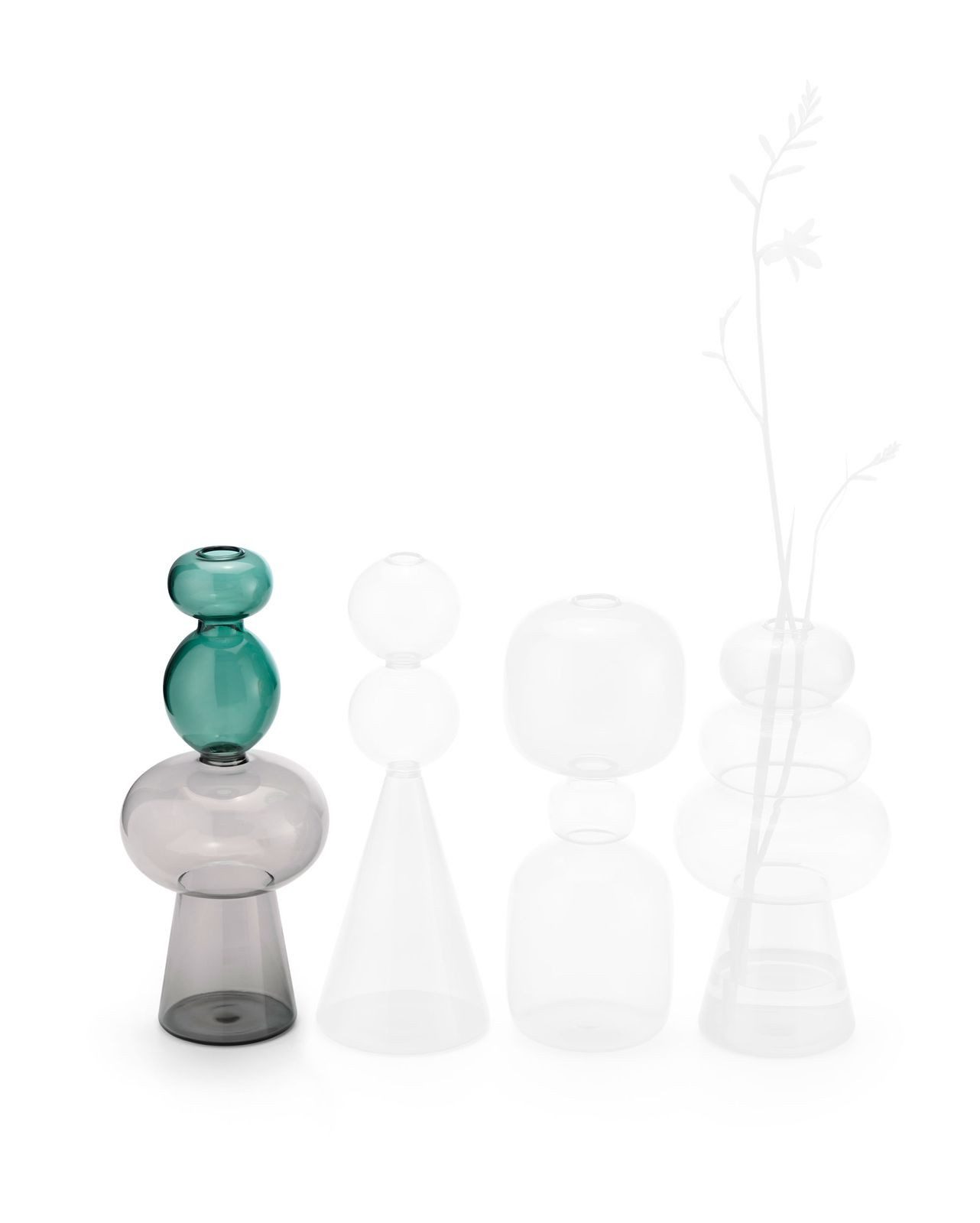 PHILIPPI Dekovase, PHILIPPI Vase CURIOSA Modell Turm 11 x 11 x 27 cm