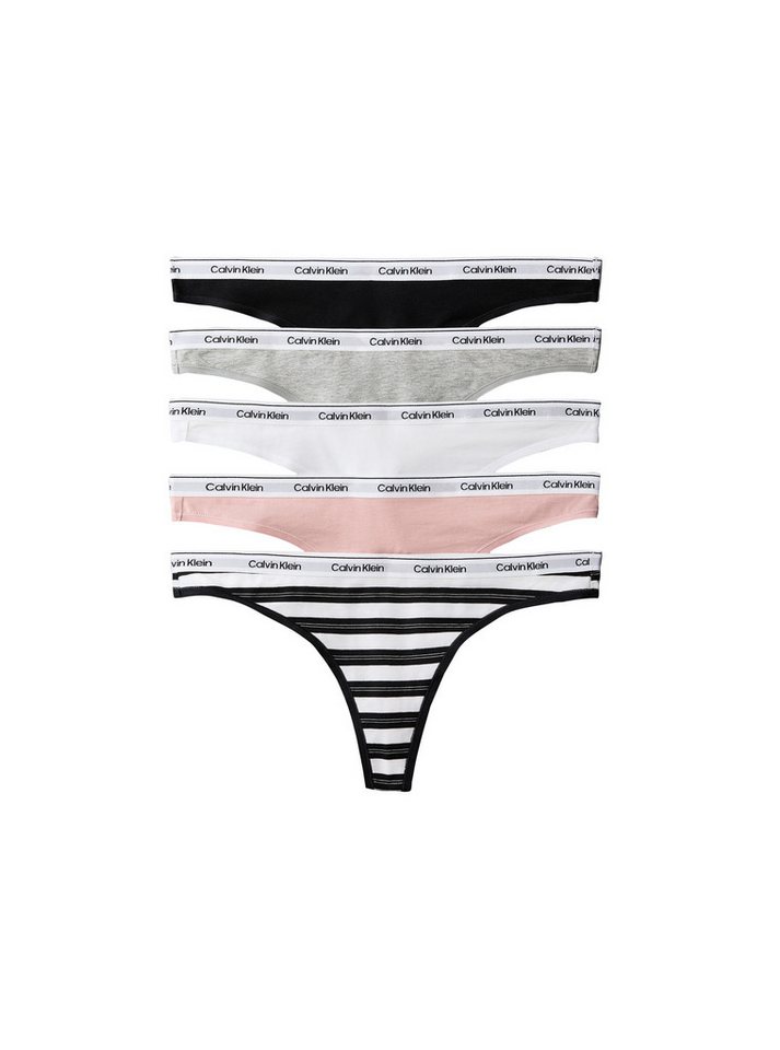 Calvin Klein Underwear Tanga THONG 5 PK (Packung) Körpernahe Passform