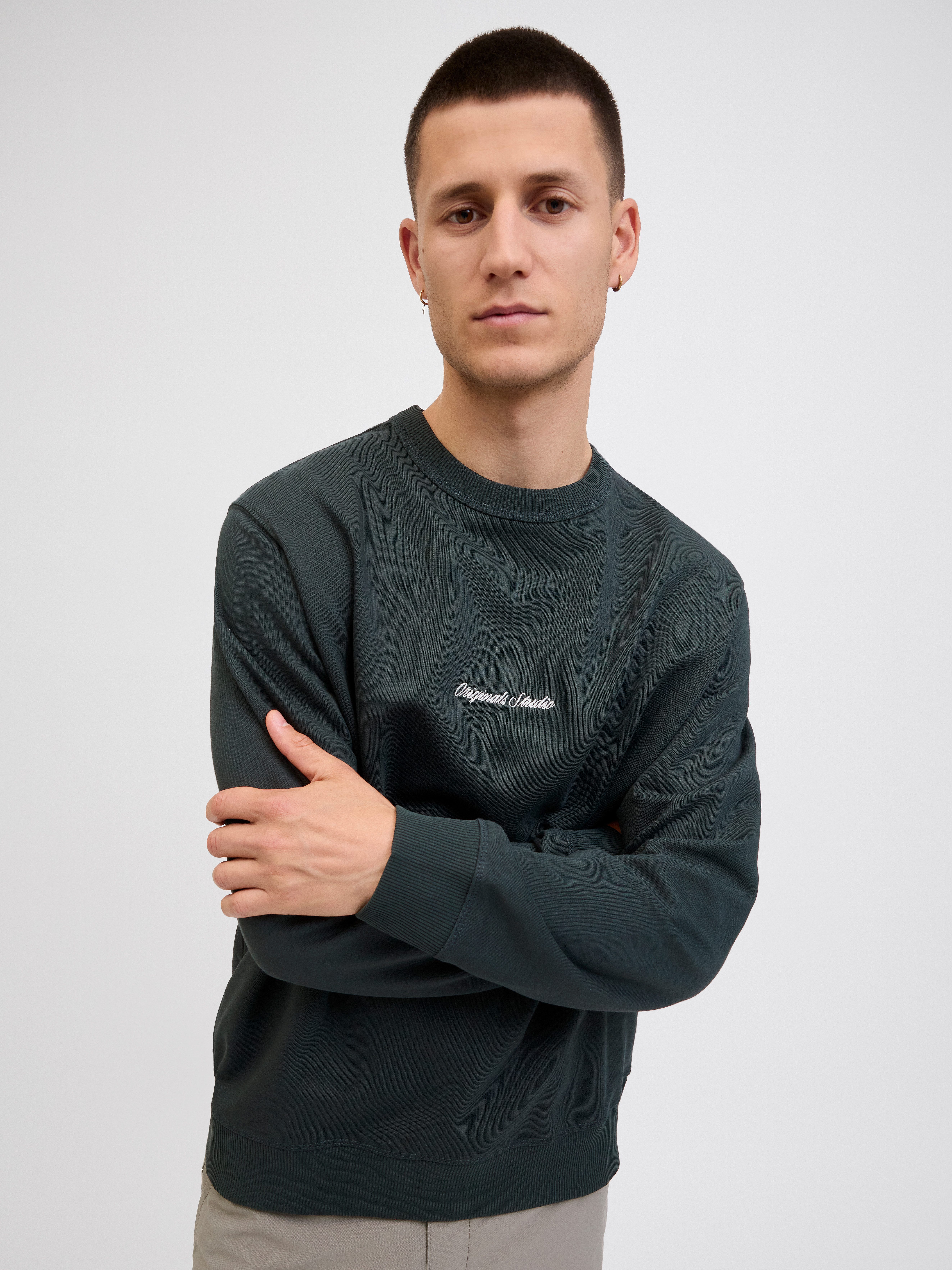 Jack & Jones Sweatshirt JORNORREBRO EMB SWEAT CREW NOOS mit Logo Print günstig online kaufen