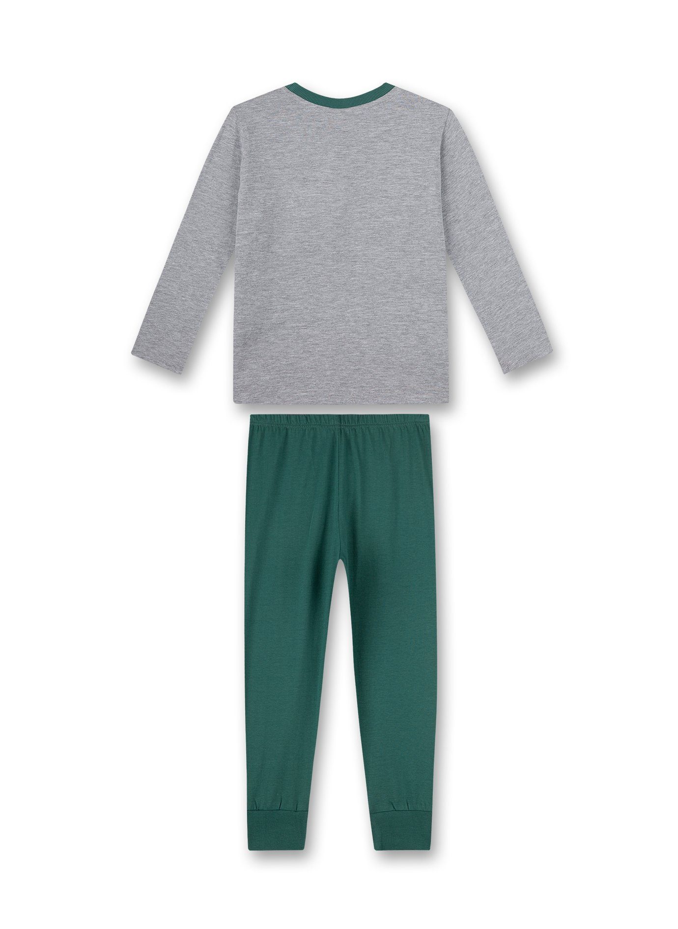 s.Oliver Junior Pyjama s.Oliver Jungen Schlafanzug Pyjama lang Speed racing grau grün (2 tlg)