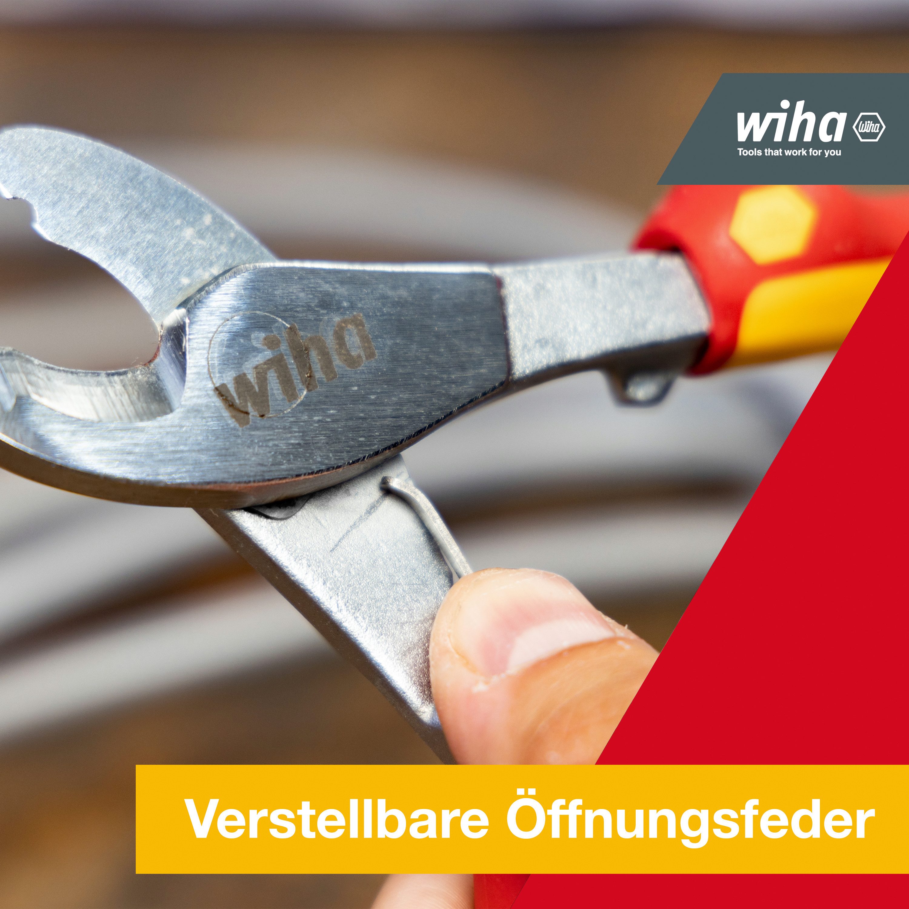 Wiha Seitenschneider (43662), Speziell für Elektroinstallation, ergonomischer Griff