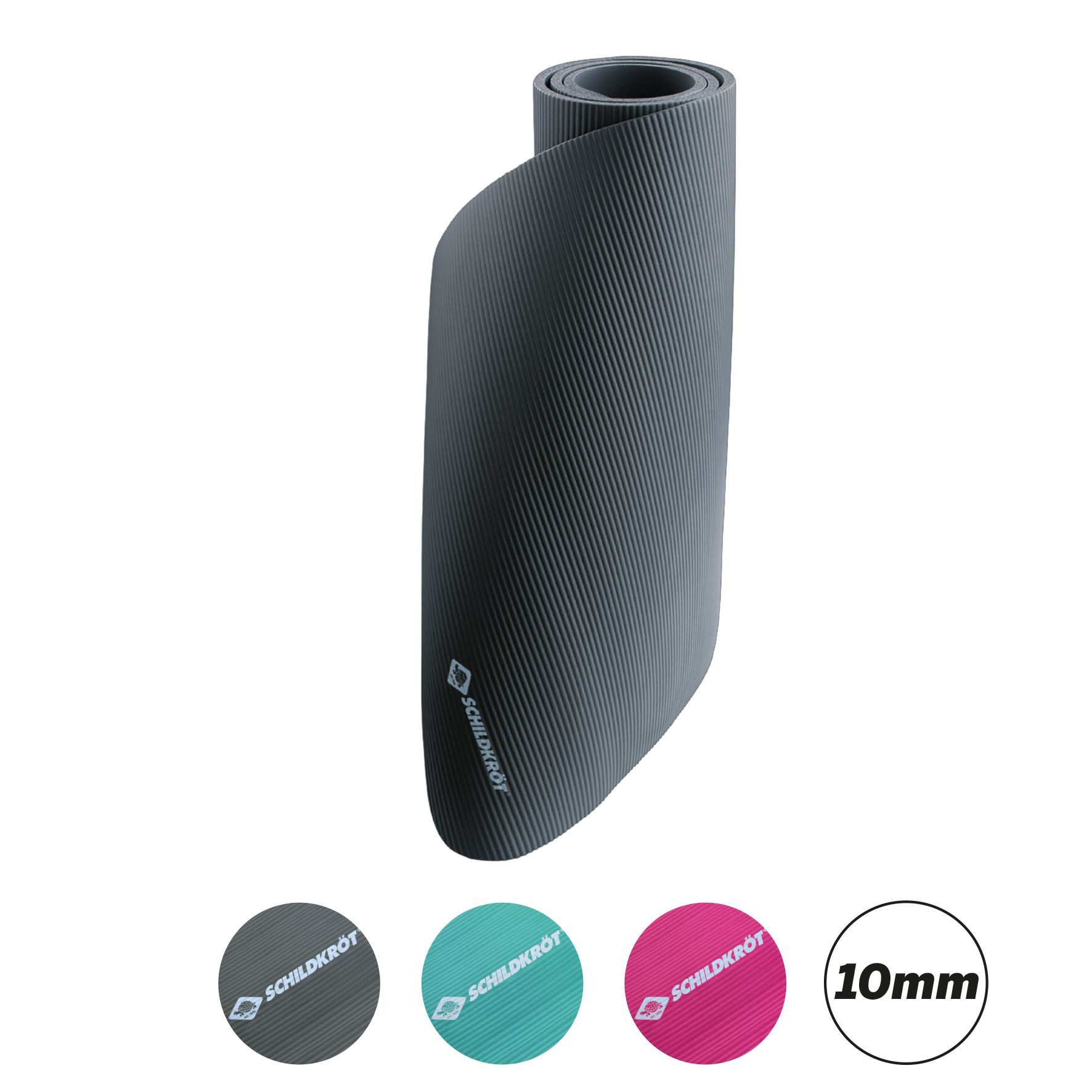 Fitnessmatte Schildkröt Fitnessmatte 10 mm mit Tragegurt grau 960260