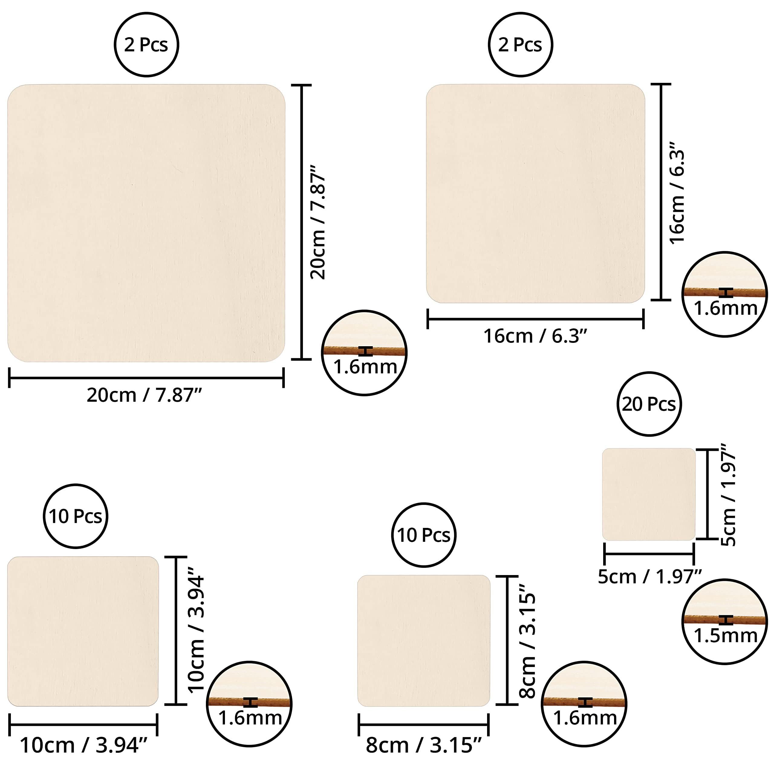 Belle Vous Dekoobjekt Holzfliesen für Bastelarbeiten, günstig online kaufen
