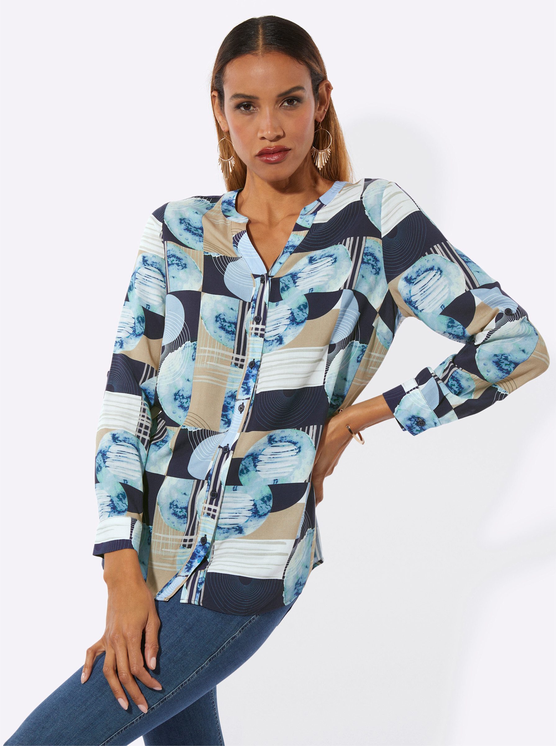 creation L Klassische Bluse Druckbluse günstig online kaufen