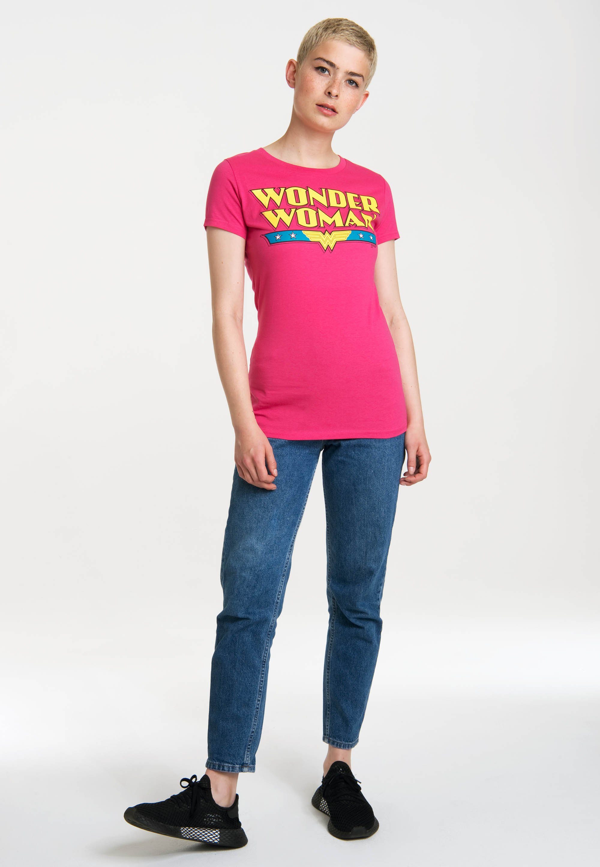 LOGOSHIRT T-Shirt coolem - Frontprint Woman Logo Wonder mit