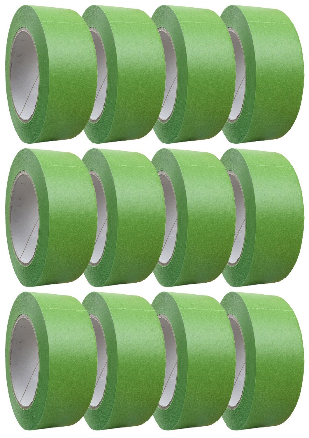 Kreppband 12 Rollen Profi+ Feinkreppband grün 38mm x 50m