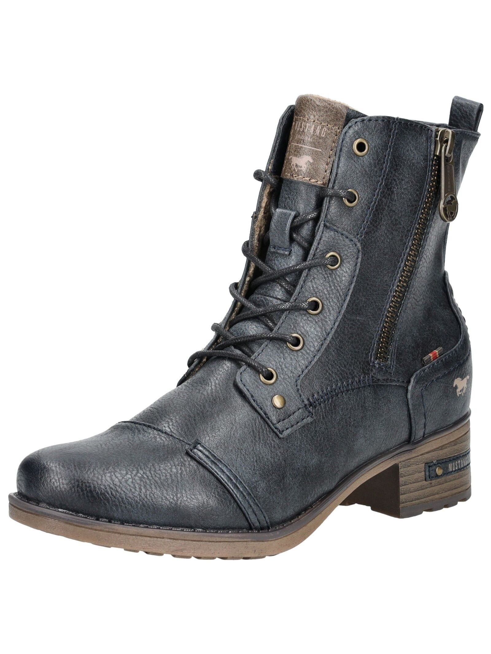 MUSTANG Stiefelette Lederimitat Schnürstiefelette günstig online kaufen