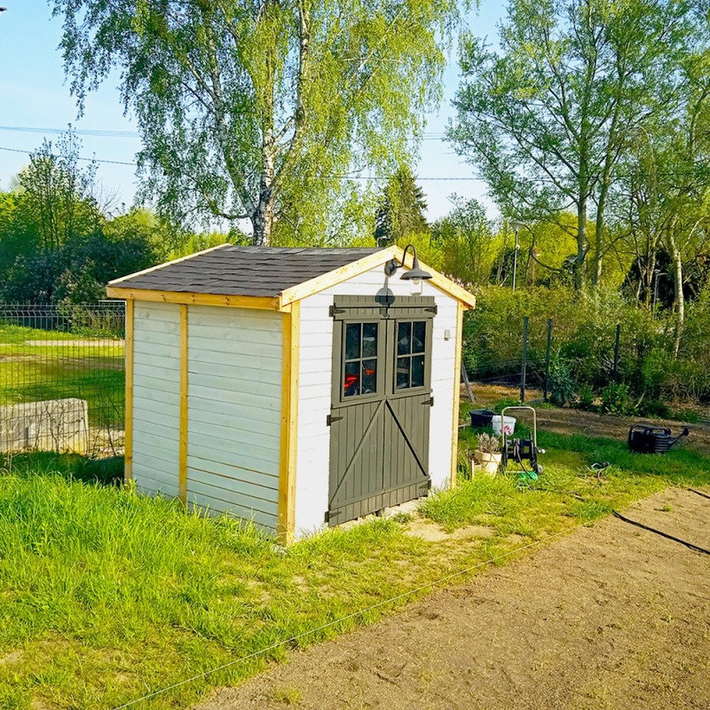 bv-vertrieb Gerätehaus Geräteschuppen 191x213x220 Holzschuppen für Werkzeug Fahrräder #4378