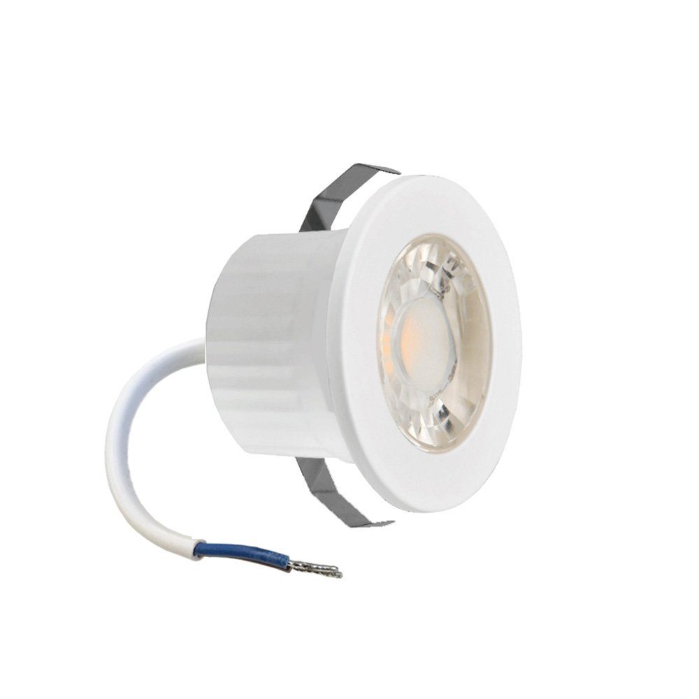 Braytron LED Einbaustrahler 3 W Mini LED Einbauleuchte Einbaustrahler Einbauspot Spot Weiß 240, Einbauspot Spotlight Mini Spot für innen und außen IP54 Wasserdicht