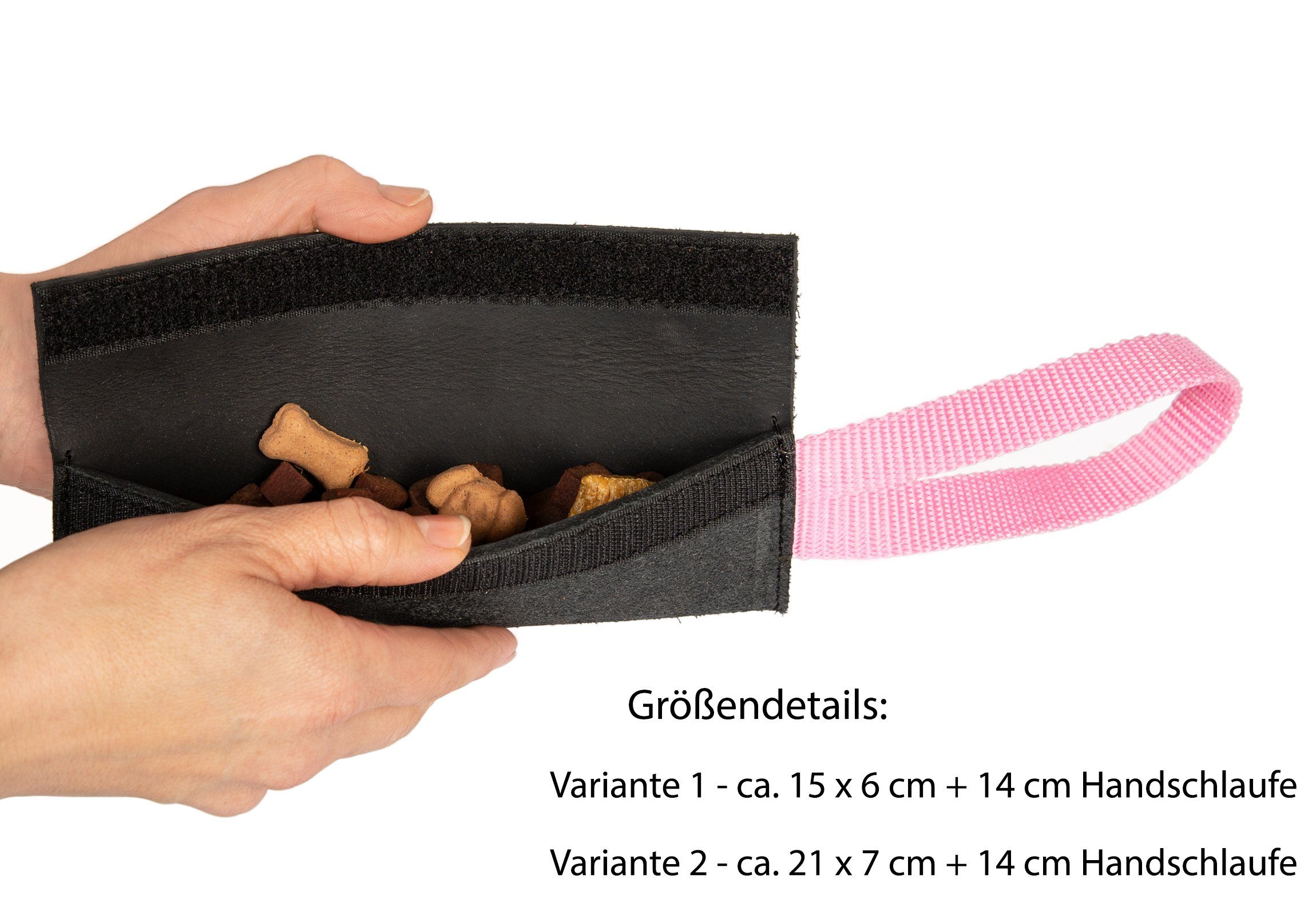 CopcoPet Dummy Leder Futterdummy ca.21 x 7 cm Schwarz