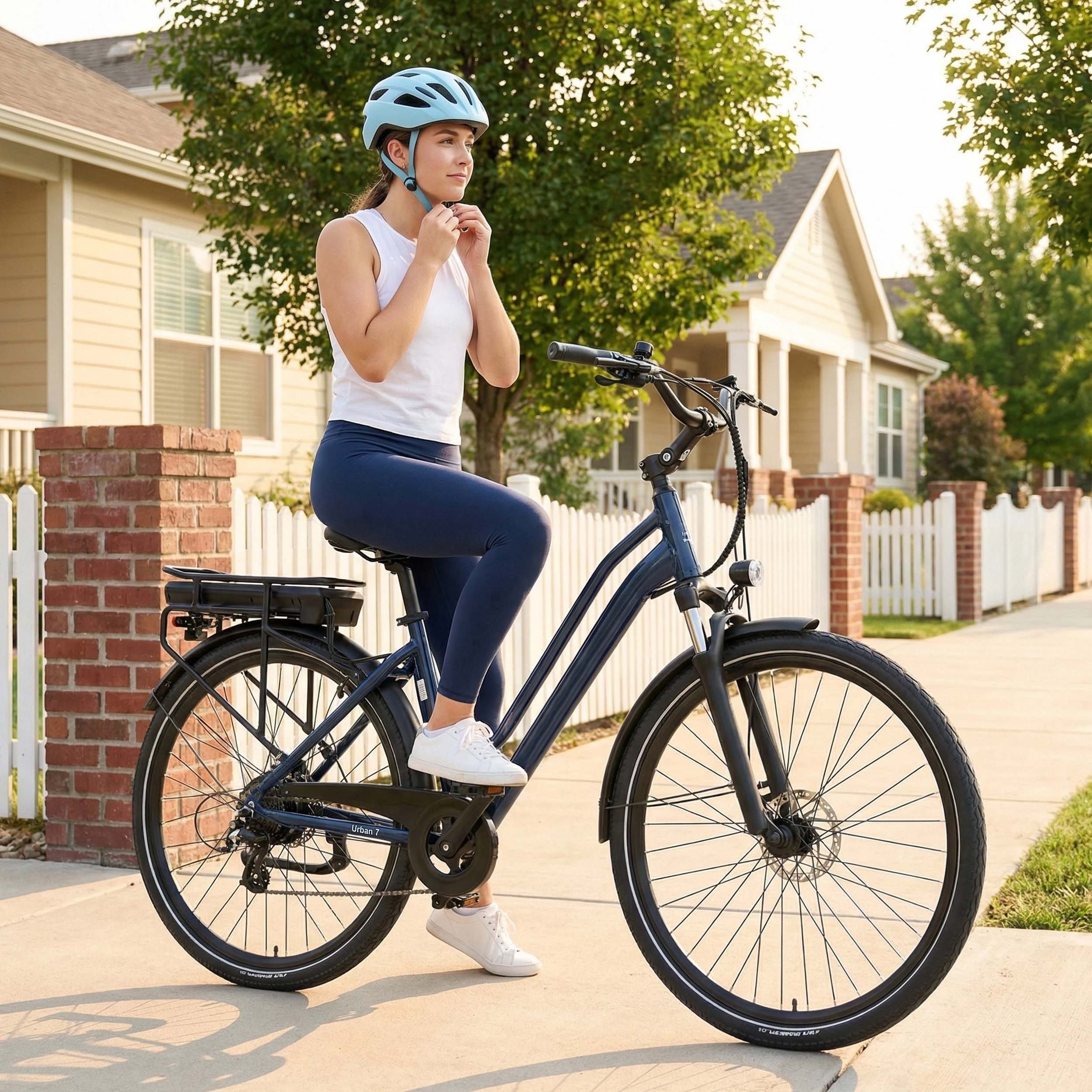 Vankel E-Bike Cityrad Urban E-Fahrrad Damen u. Herren 460WH Pedelec, 36V 12,8AH 70km, Kettenschaltung, Heckmotor, 460,8 Wh, (Beleuchtungsset mit Batterieladegerät, Batterieschlüssel, Werkzeug), City-E-Bike 250W, 70km Alu 460,8Wh Akku