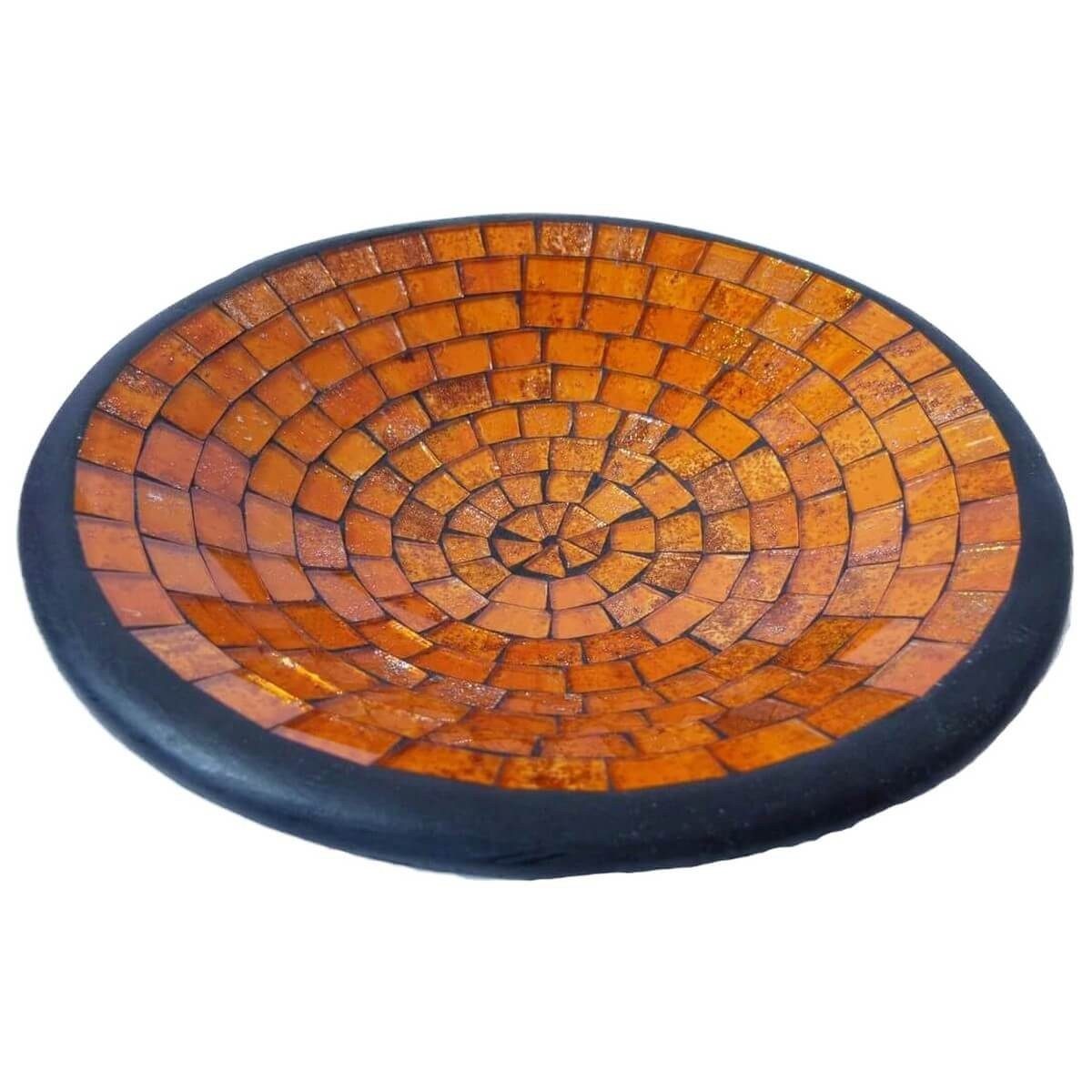 Mosaik Dekoschale Schale Stück) ca. cm ø Rund Orange (1 14 SIMANDRA