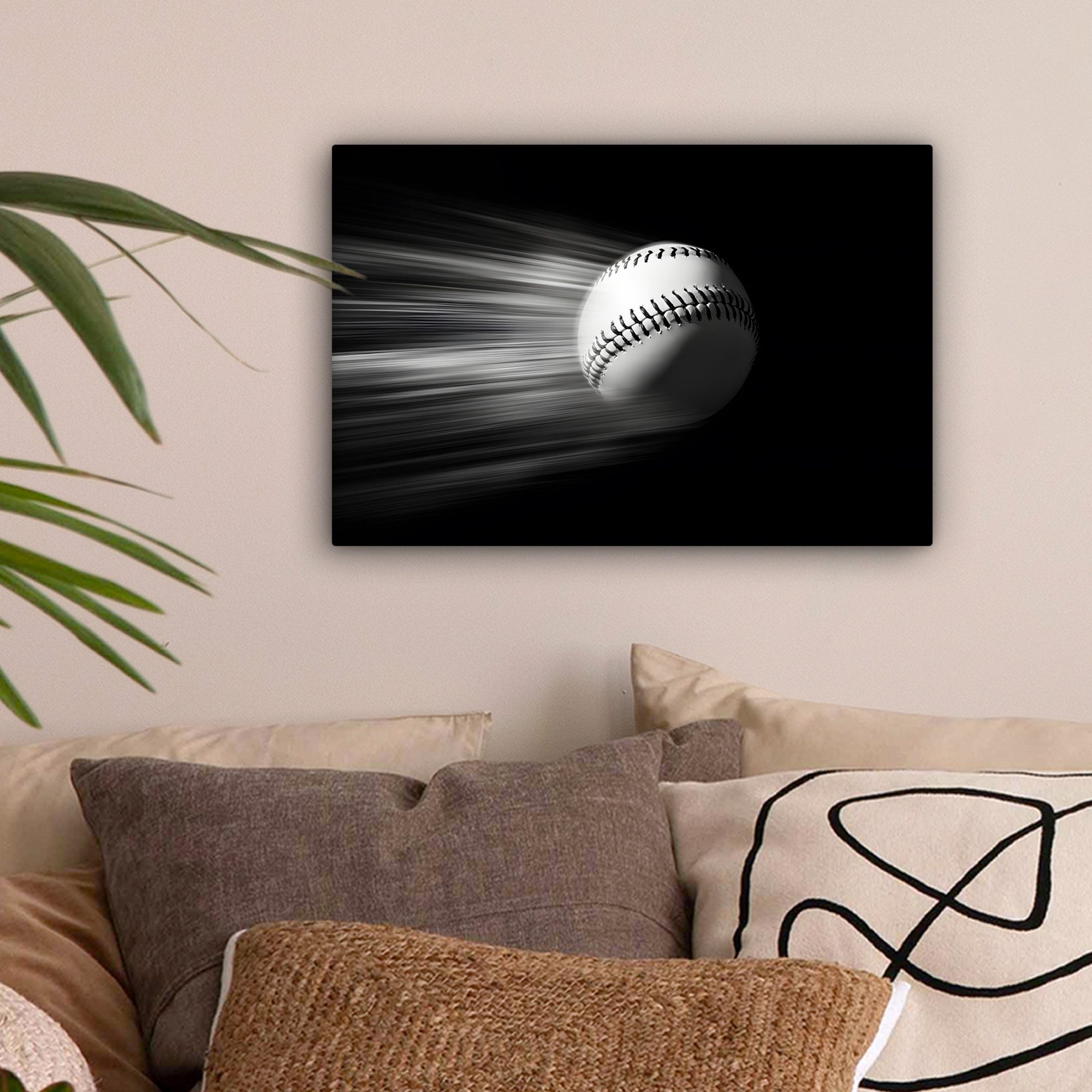 OneMillionCanvasses® Leinwandbild Baseball - Weiß - günstig online kaufen