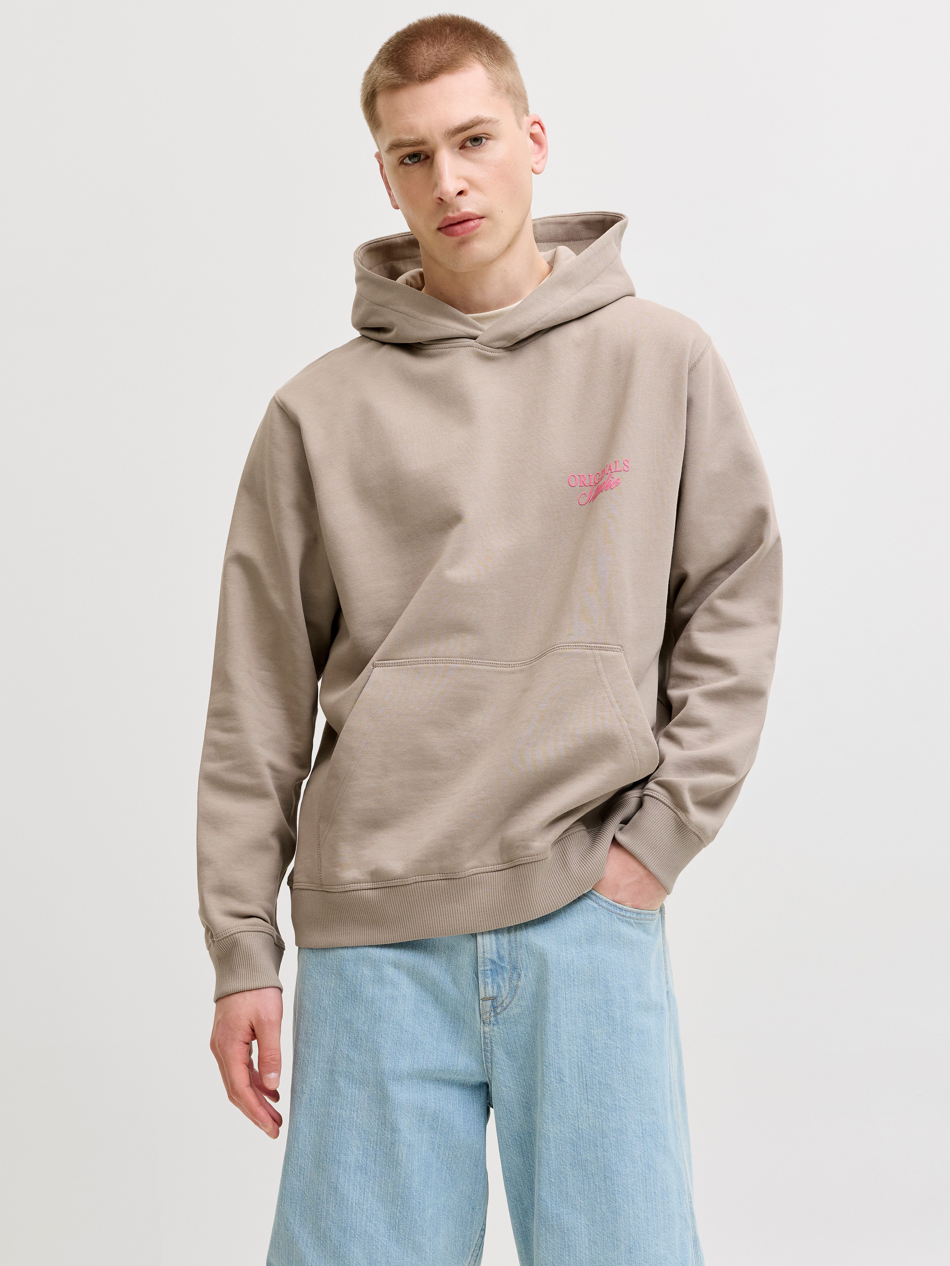 Jack & Jones Kapuzensweatshirt JORNORREBRO TYPO BACK SWEAT HOOD SN mit Print