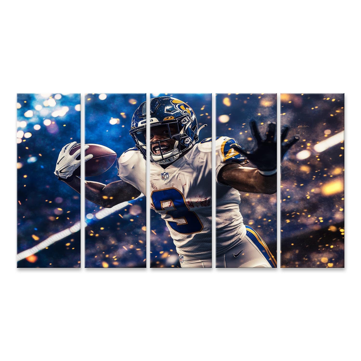 islandburner Leinwandbild American Football Action Szene