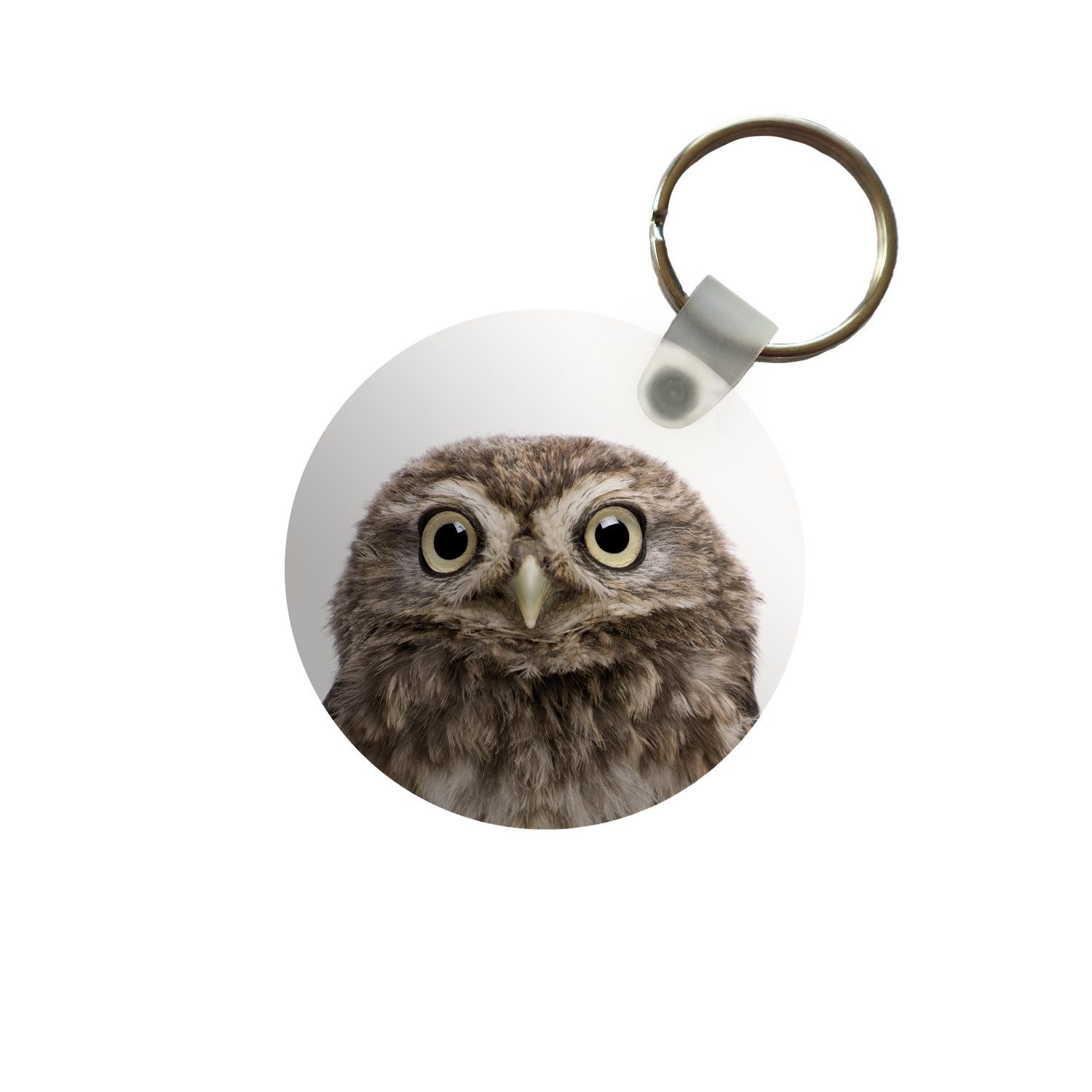 Schlüsselanhänger Eule - Eule - Porträt - Braun - Vogel - Jungen - Mädchen