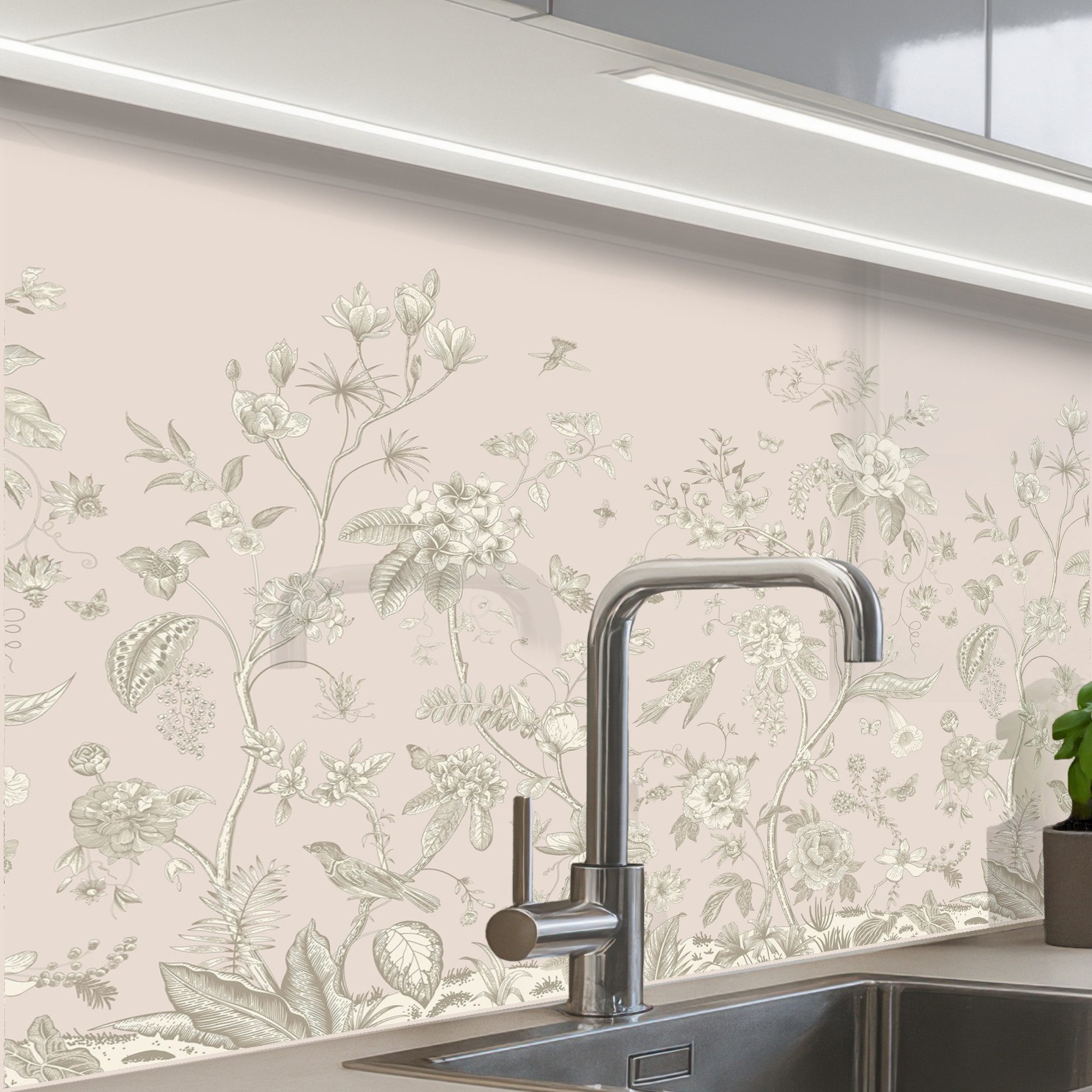 Blumen – Beige – Botanisch – Vintage