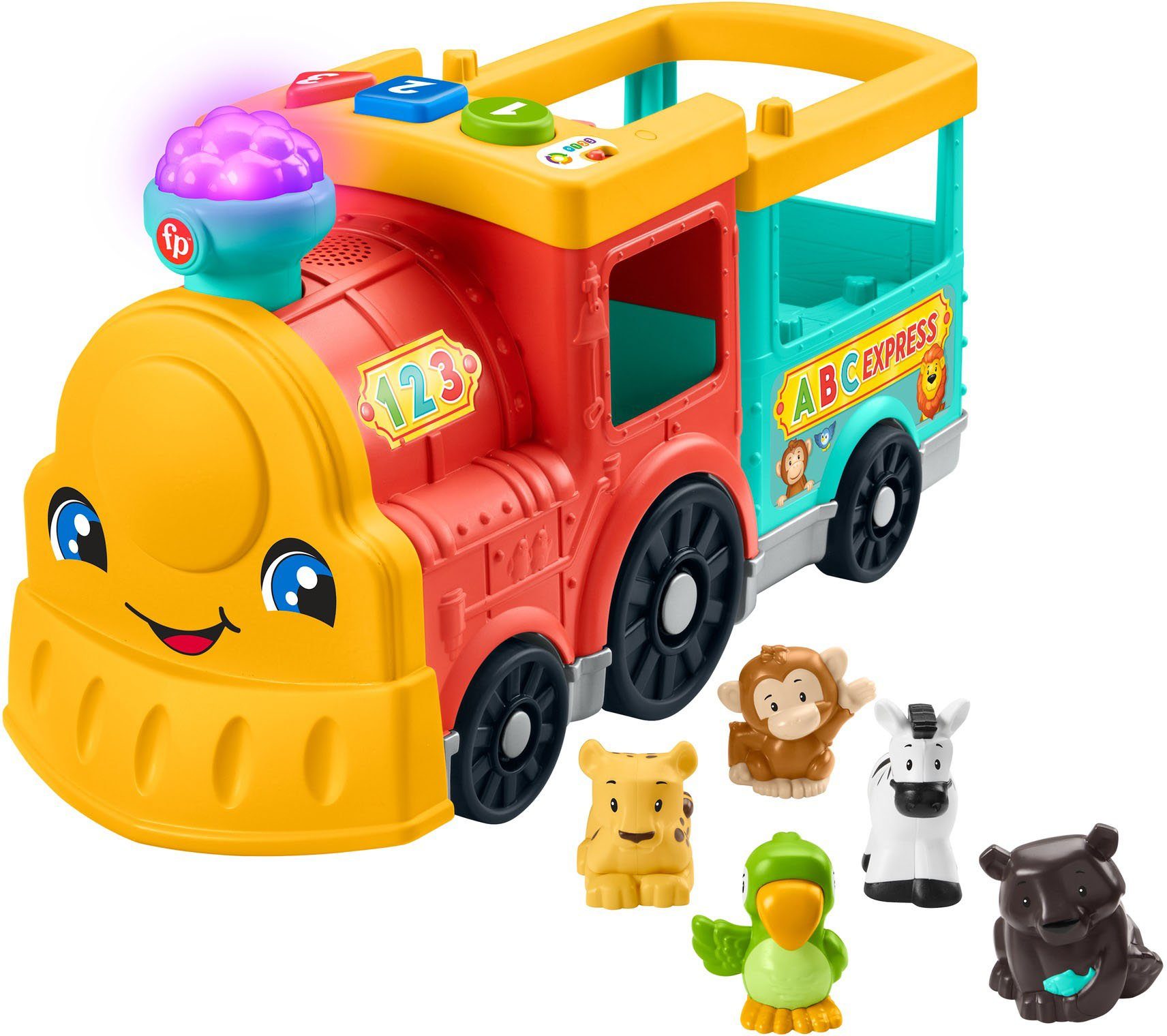Fisher-Price® Spielzeug-Eisenbahn »Little People, ABC Zug«, inkl. 5  Tierfreunde Figuren, mit Licht und Sound online kaufen | OTTO