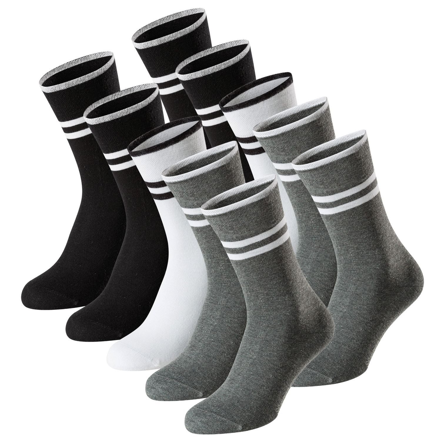 Schiesser Socken Bluebird (Set) mit druckfreien Bündchen, Fersen und Zehen gekettelt