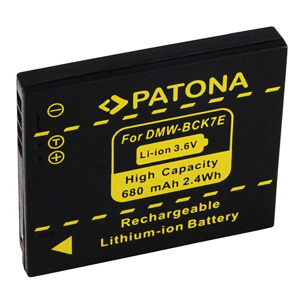 Patona 2x Akku für Panasonic DMC-FH2 Kamera-Akku Ersatzakku 680 mAh (3,6 V, 2 St), FH5 FH7 FH25 S3V S3GK FS16 FS16S FH27R DMW-BCK7E BCK7E