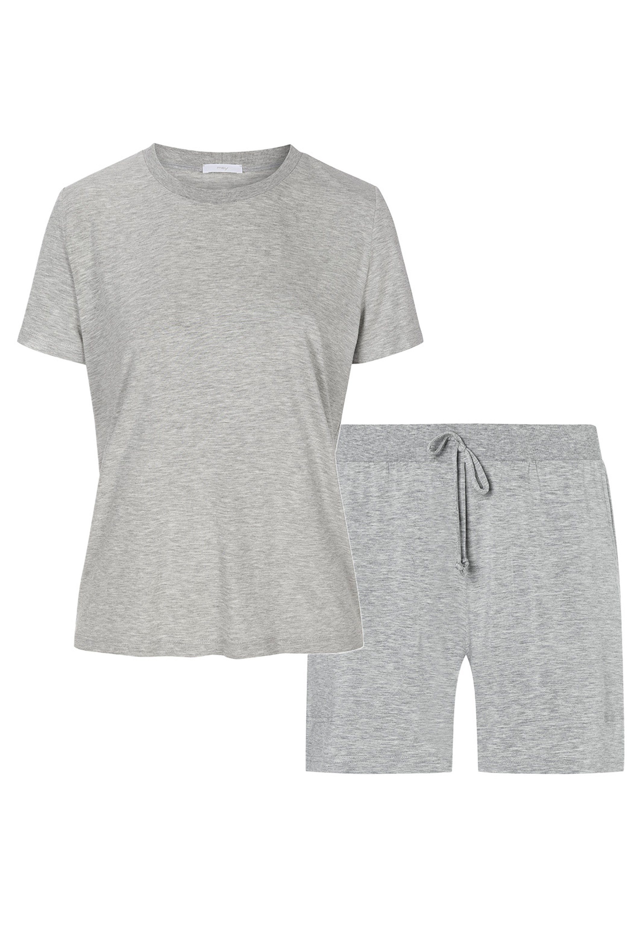 melange Sleepy Lounge (Set, Pyjama 2 Grey Easy Mey tlg) und Set Schlafanzug T-Shirt kurze Hose & - im