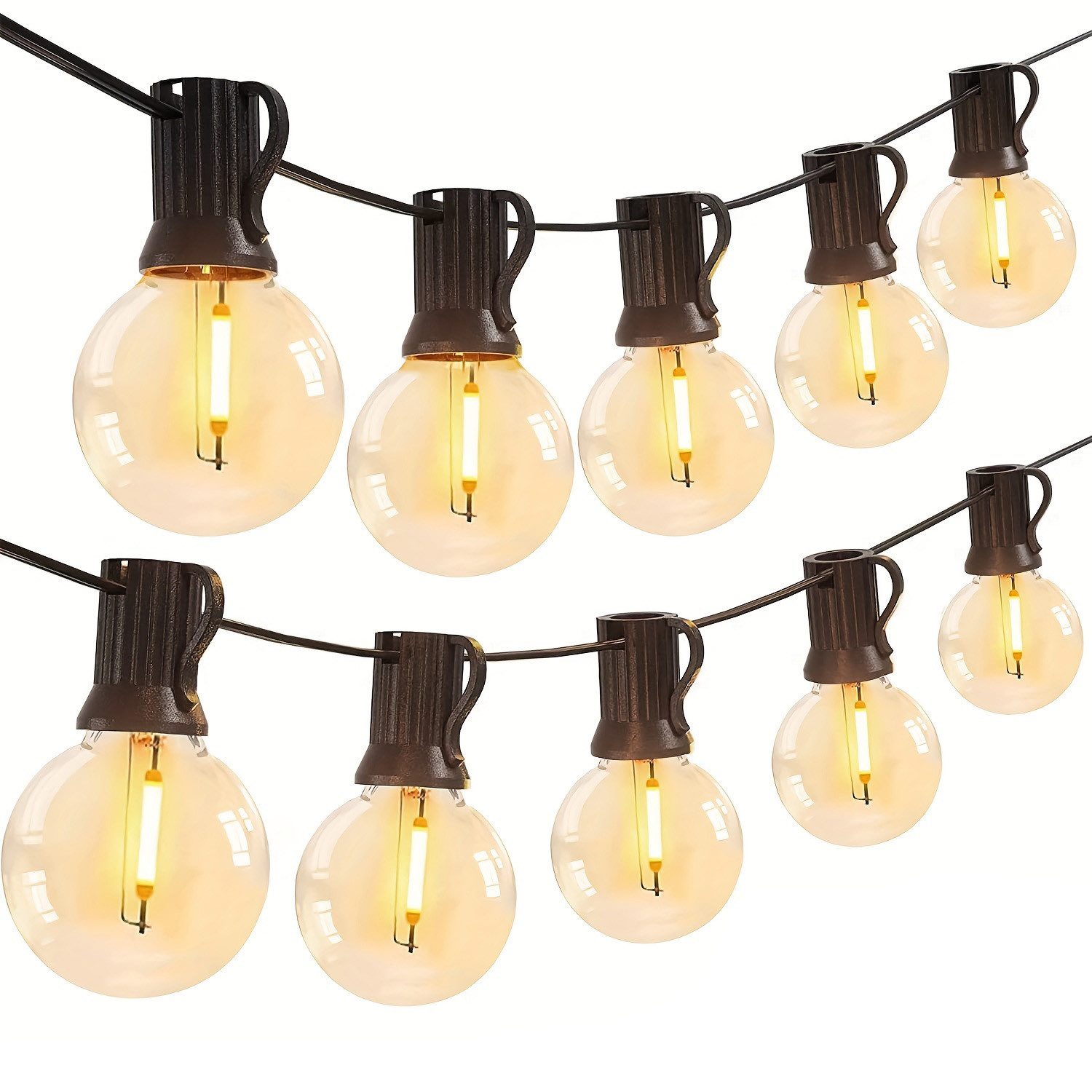 Qualra LED-Lichterkette G40 10/25/30/50 Glühbirnen Lichterkette günstig online kaufen