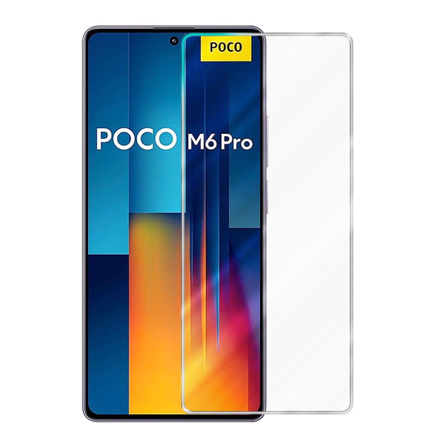Cadorabo Schutzfolie für Xiaomi Poco M6 Pro 4G Schutzfolie, (3-St), 3x Schutzglas Panzer Folie (Tempered) Display Schutzfolie 3D Touch