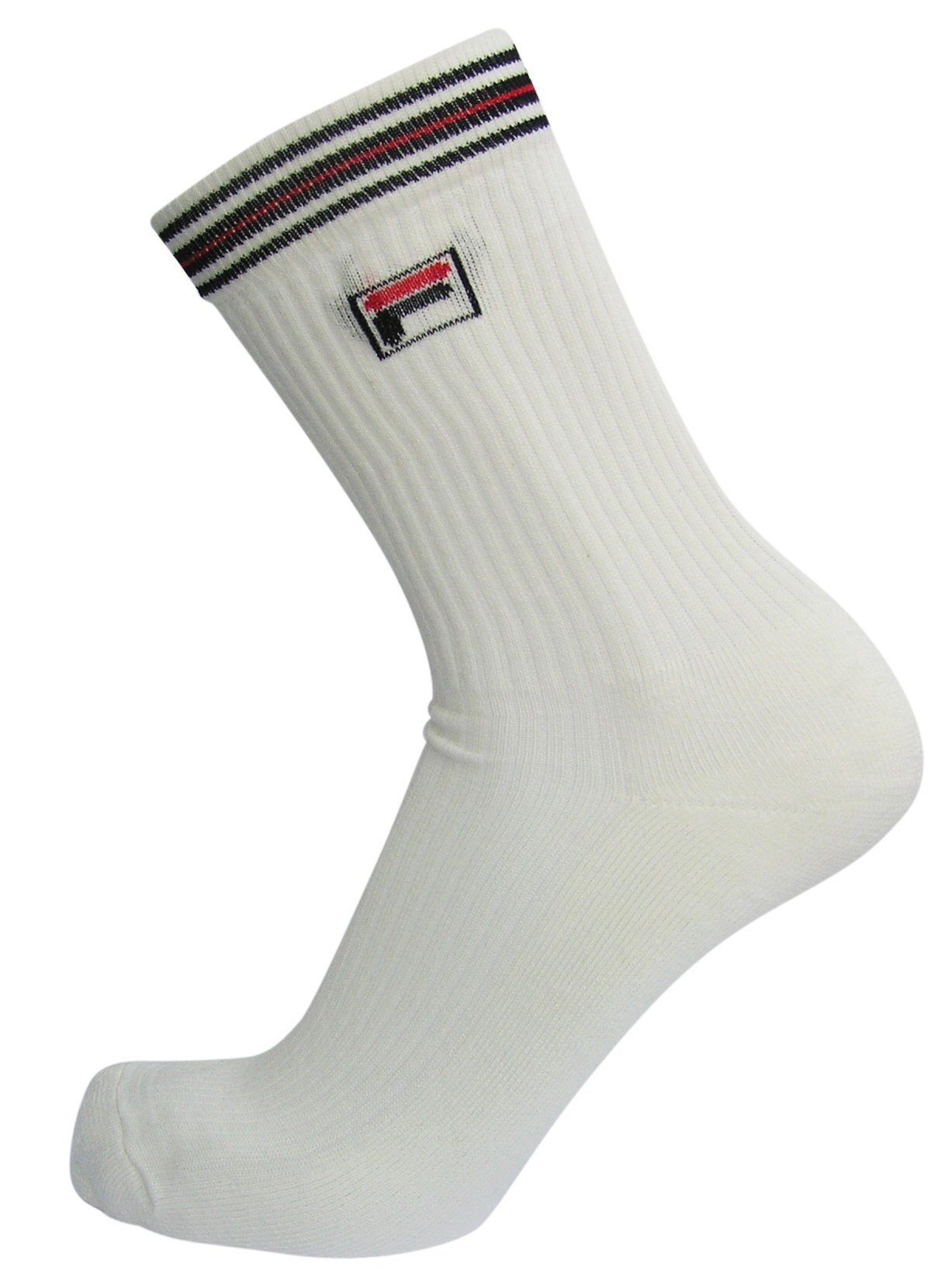 Fila Tennissocken Stripes Herren (75% Baumwolle) cremeweiss - 1 Paar