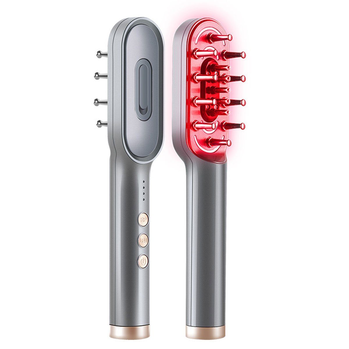 Massagegerät 6W Massage Haarkamm mit EMS-Mikrostrom,RF-Radiofrequenz,EP-Technologie