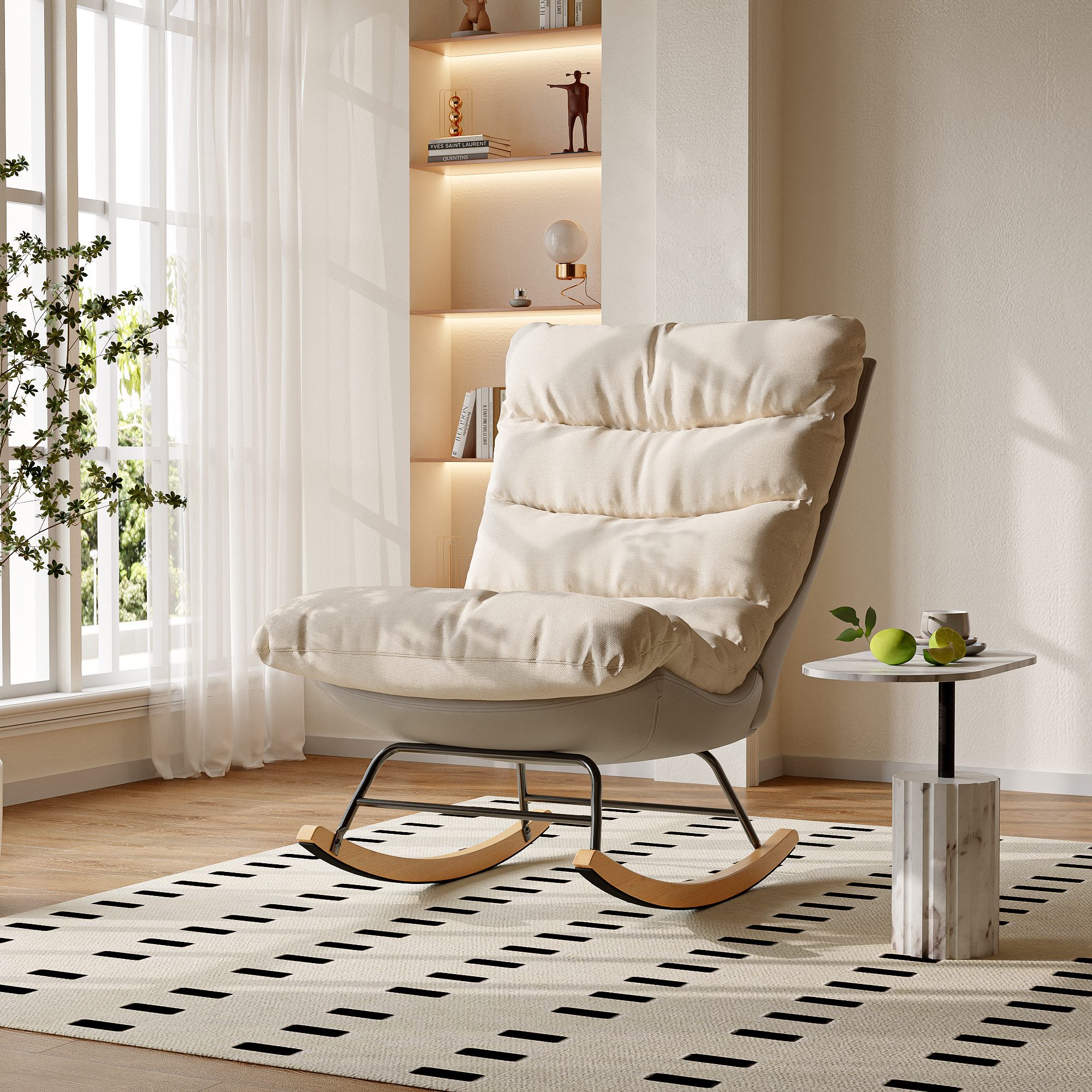 Furnishings Home Schaukelstuhl Mit Stahlrahmen Schaukelstuhl günstig online kaufen