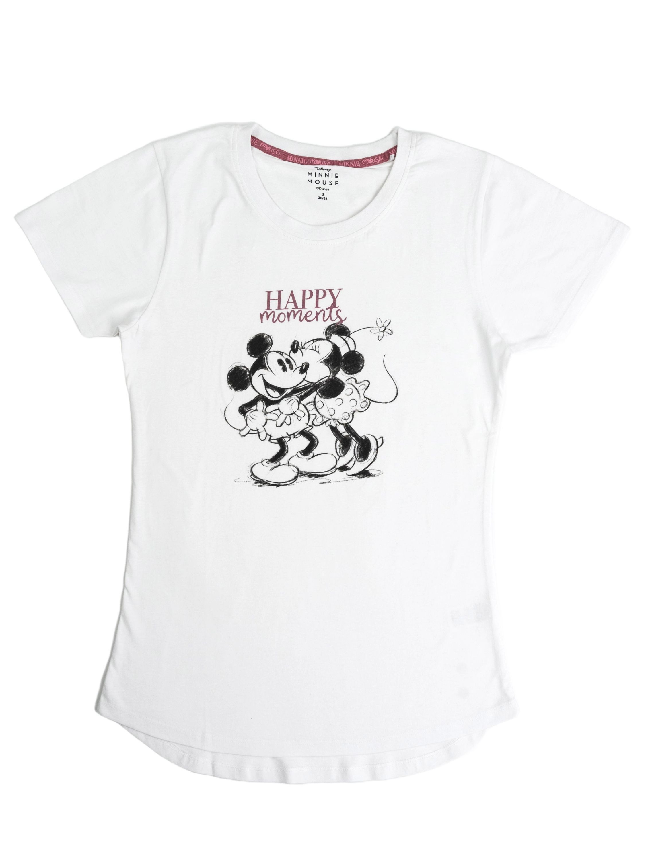 T-Shirt Disney Minnie Mouse T-Shirt Happy Moments Oberteil Frauen Shirt Top