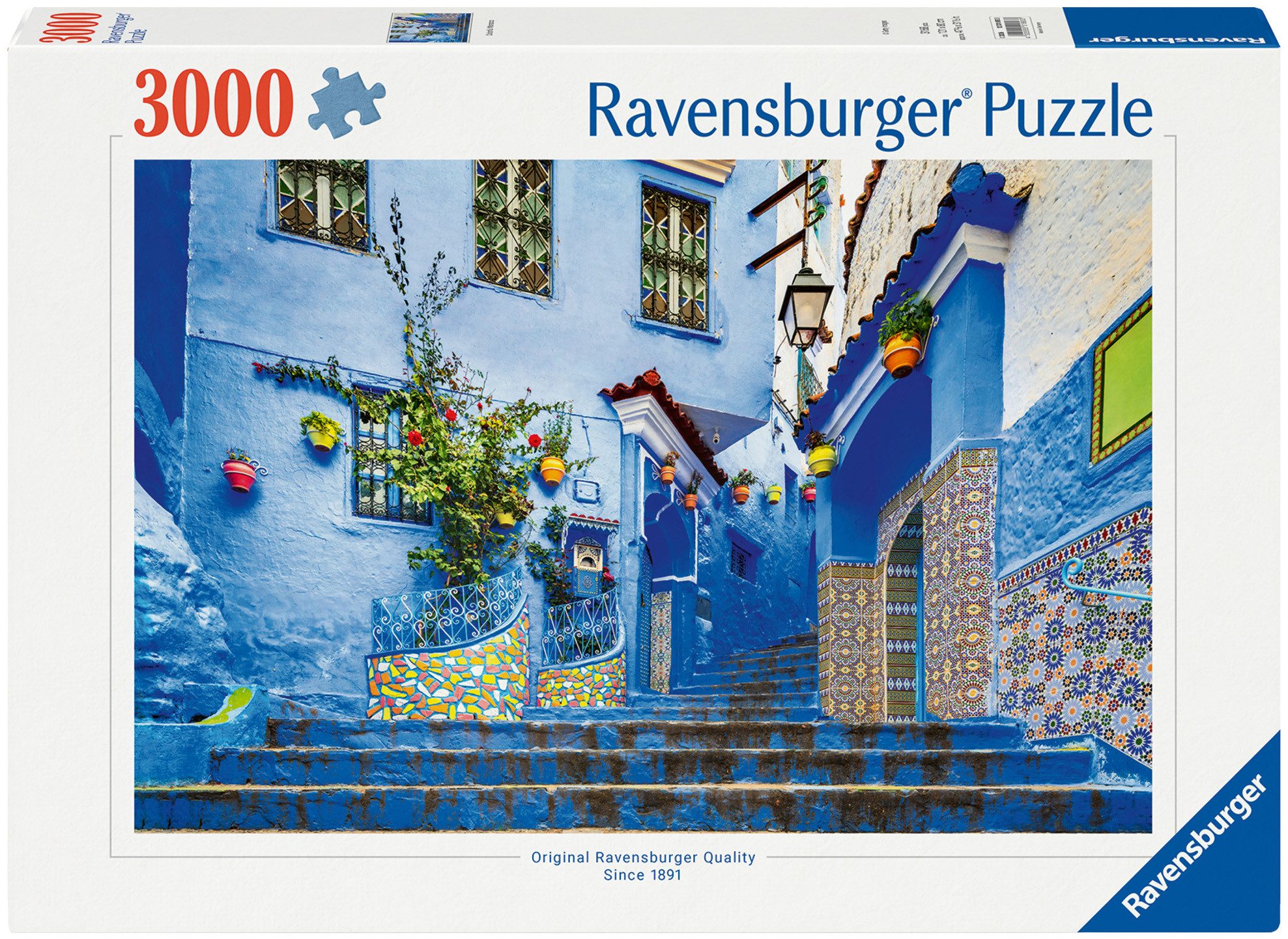 Ravensburger Puzzle Marokko in Blau, 3000 Puzzleteile, Made in Germany