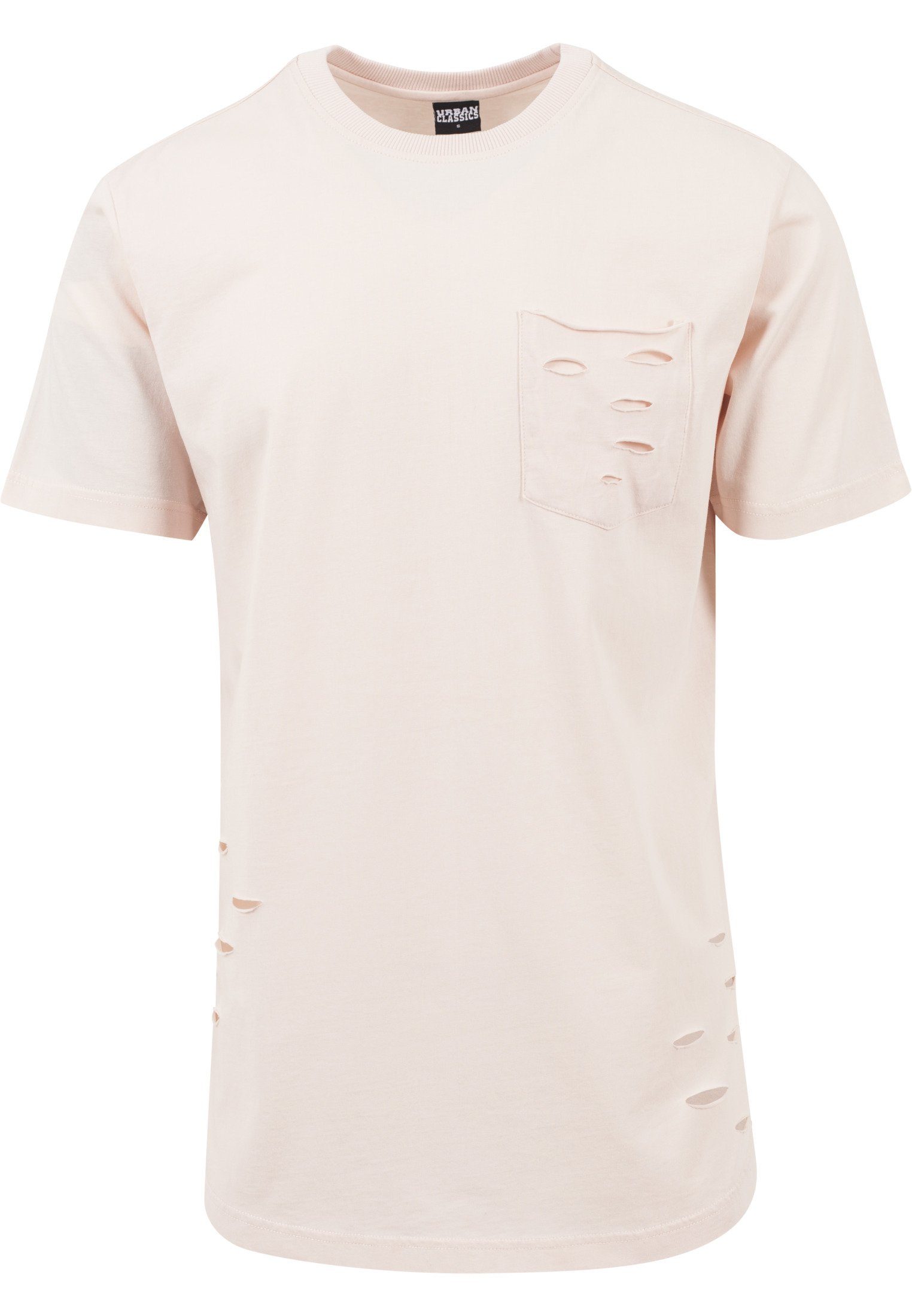 T-Shirt Ripped Pocket URBAN (1-tlg) CLASSICS Tee T-Shirt