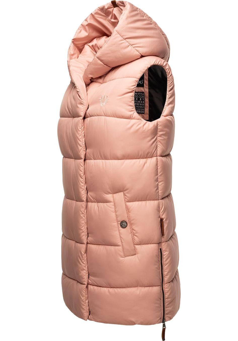 Navahoo Steppweste Madilynaa stylische ärmellose Damen Weste mit Kapuze