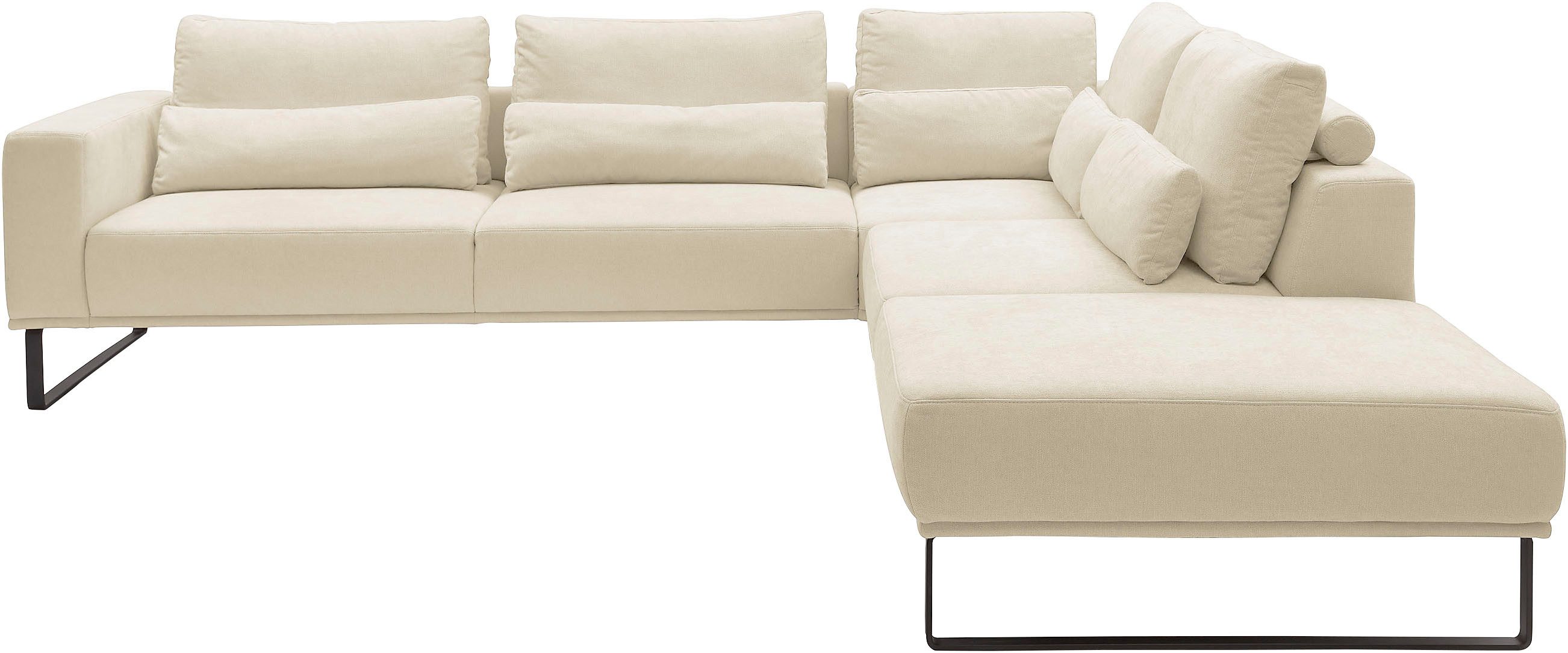 Musterring Ecksofa JustB! PM100 Federkern & Kaltschaum, bequem, Breite 308cm, L-Form, mit Sitztiefenverstellung und Kissen, mit Metallkufe, Maße 290x308 cm