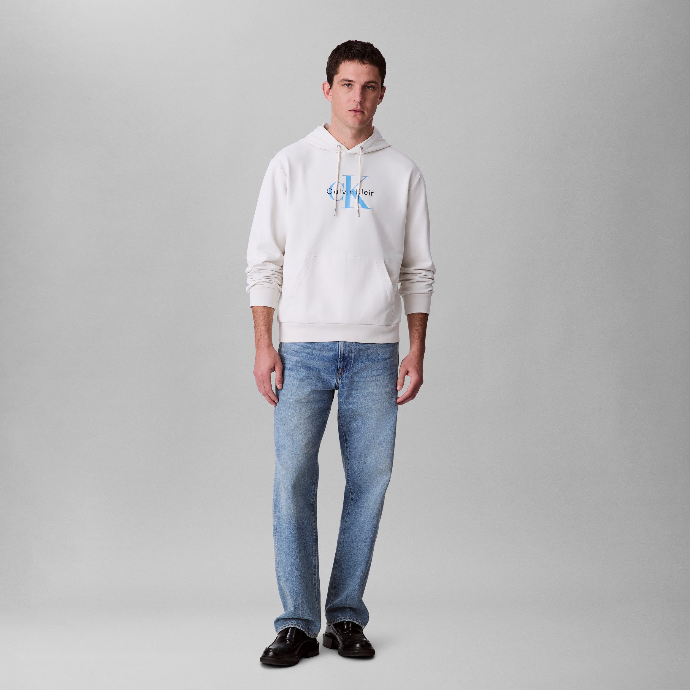 Calvin Klein Jeans Kapuzensweatshirt 400GSM TERRY MONOLOGO HOODIE Mit Rundhalsausschnitt