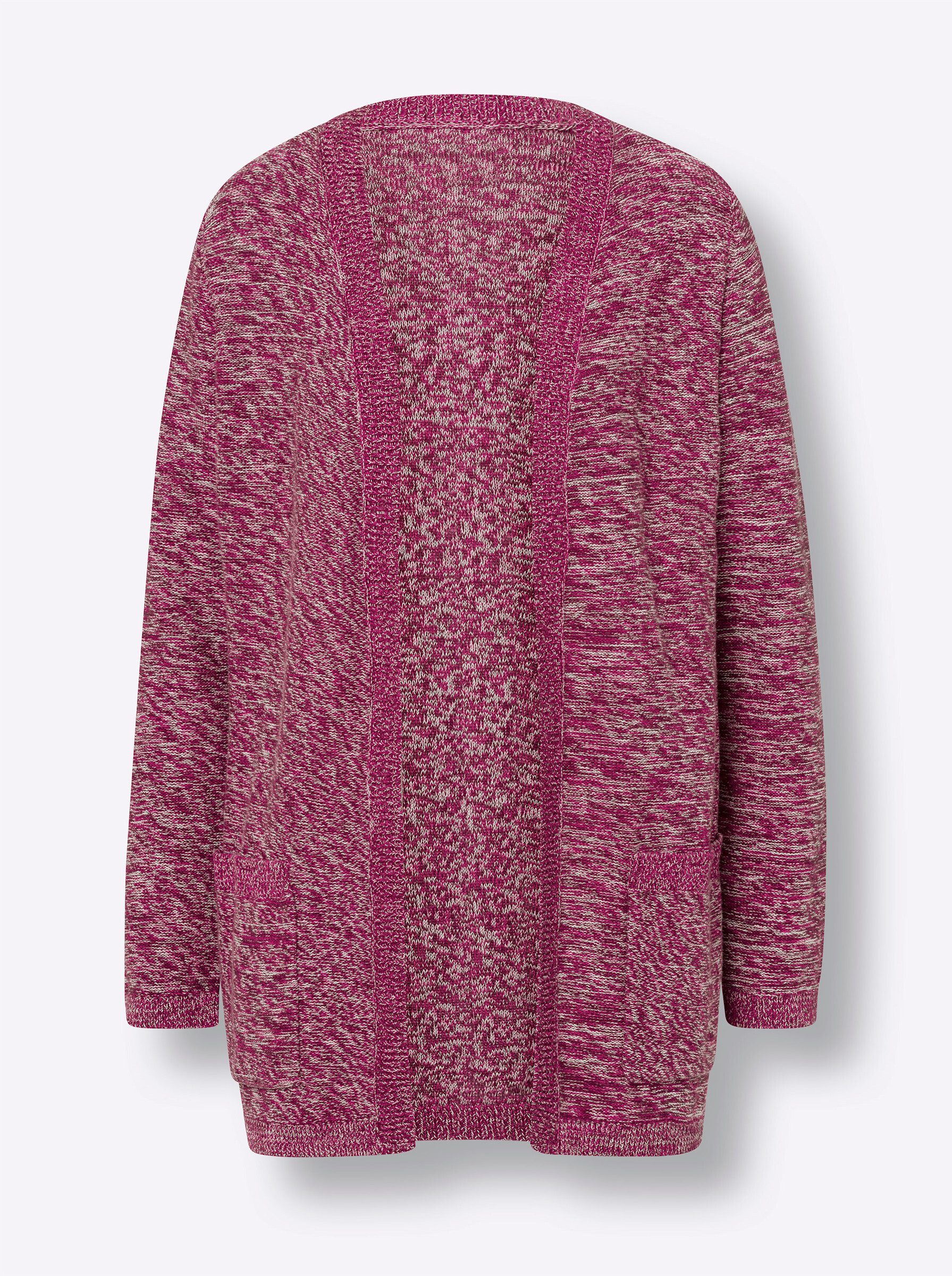 Strickjacke Long-Strickjacke Langarm Links-Strick