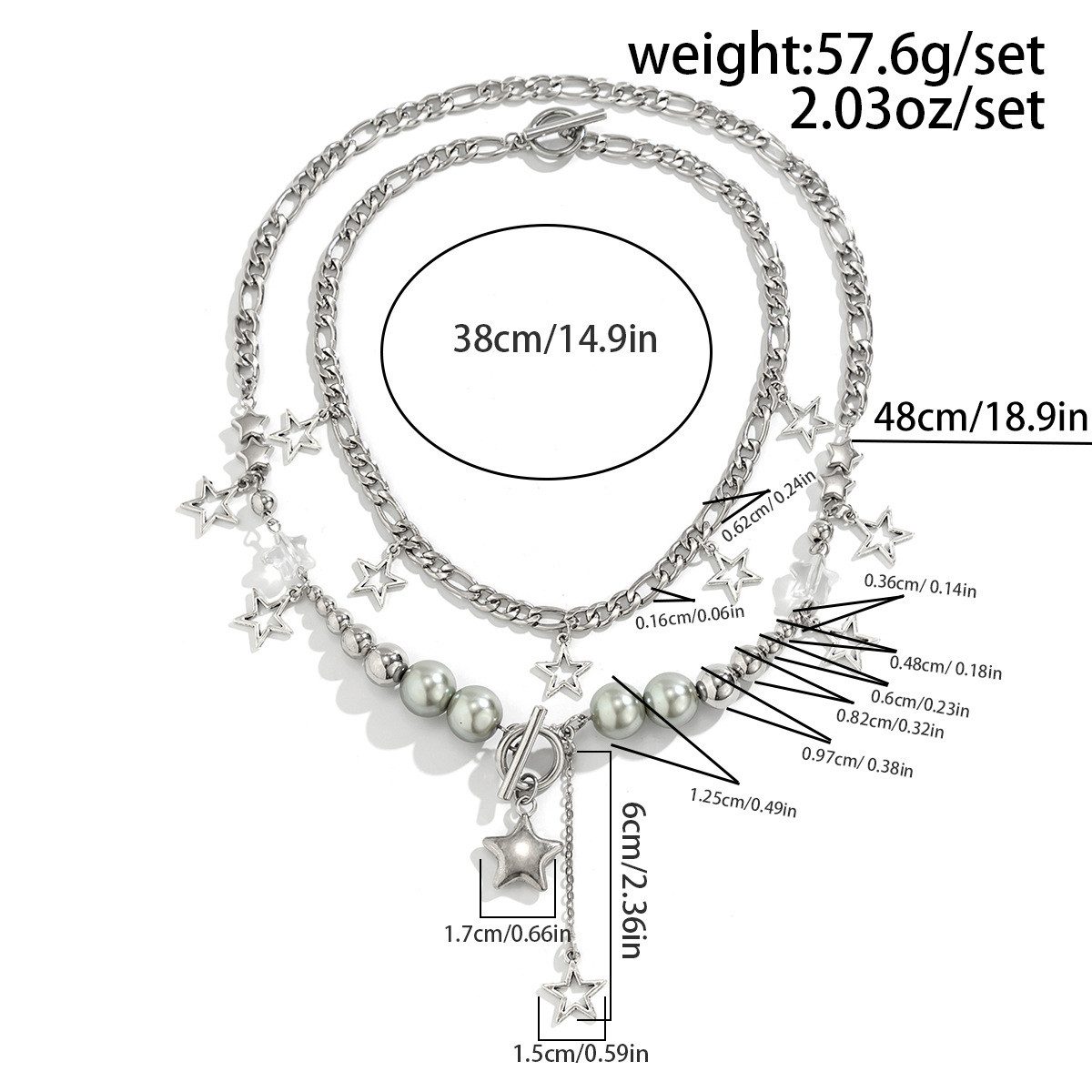 RWEUOQ Kette mit Anhänger Perlenkette mit günstig online kaufen