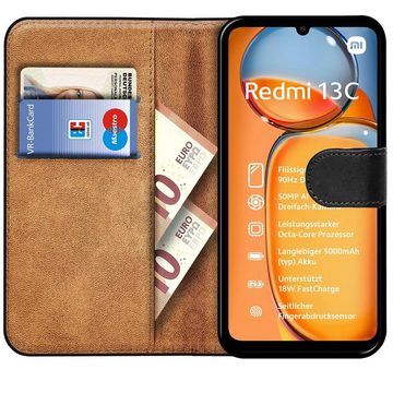 CoolGadget Handyhülle Book Case Handy Tasche für Xiaomi Redmi 13C 6,74 Zoll, Hülle Klapphülle Flip Cover für Xiaomi Redmi 13C Schutzhülle stoßfest